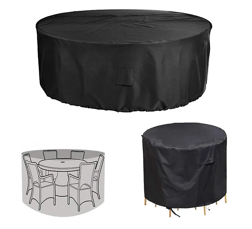 188*84cm Round furniture dustproof and waterproof cover, outdoor garden table furniture protective cover AZ22864