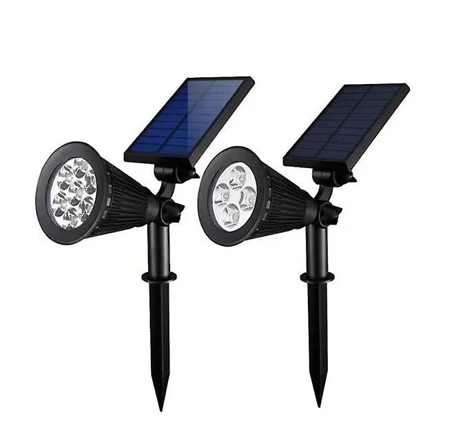 2 pcs white light 7 LED Solar Outdoor Waterproof Lawn Light, Colorful Spotlight AZ22999