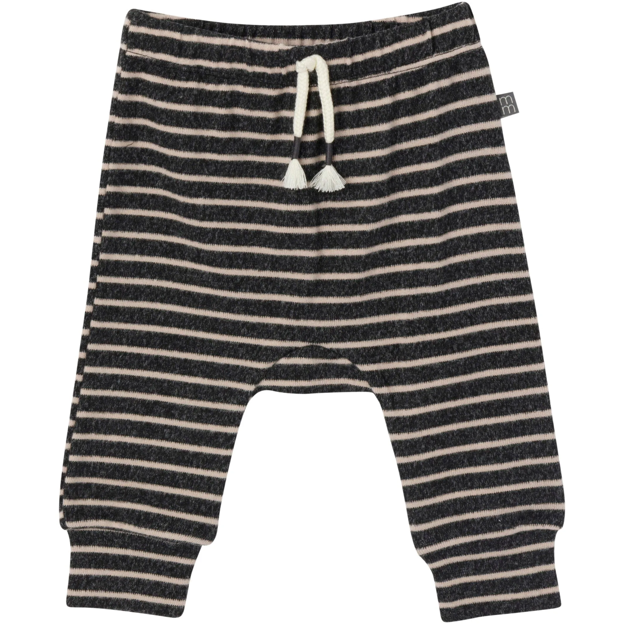 2-Piece Baby Boys Dark Grey Heather Stripe Hacci Hoodie and Jogger Pants Set