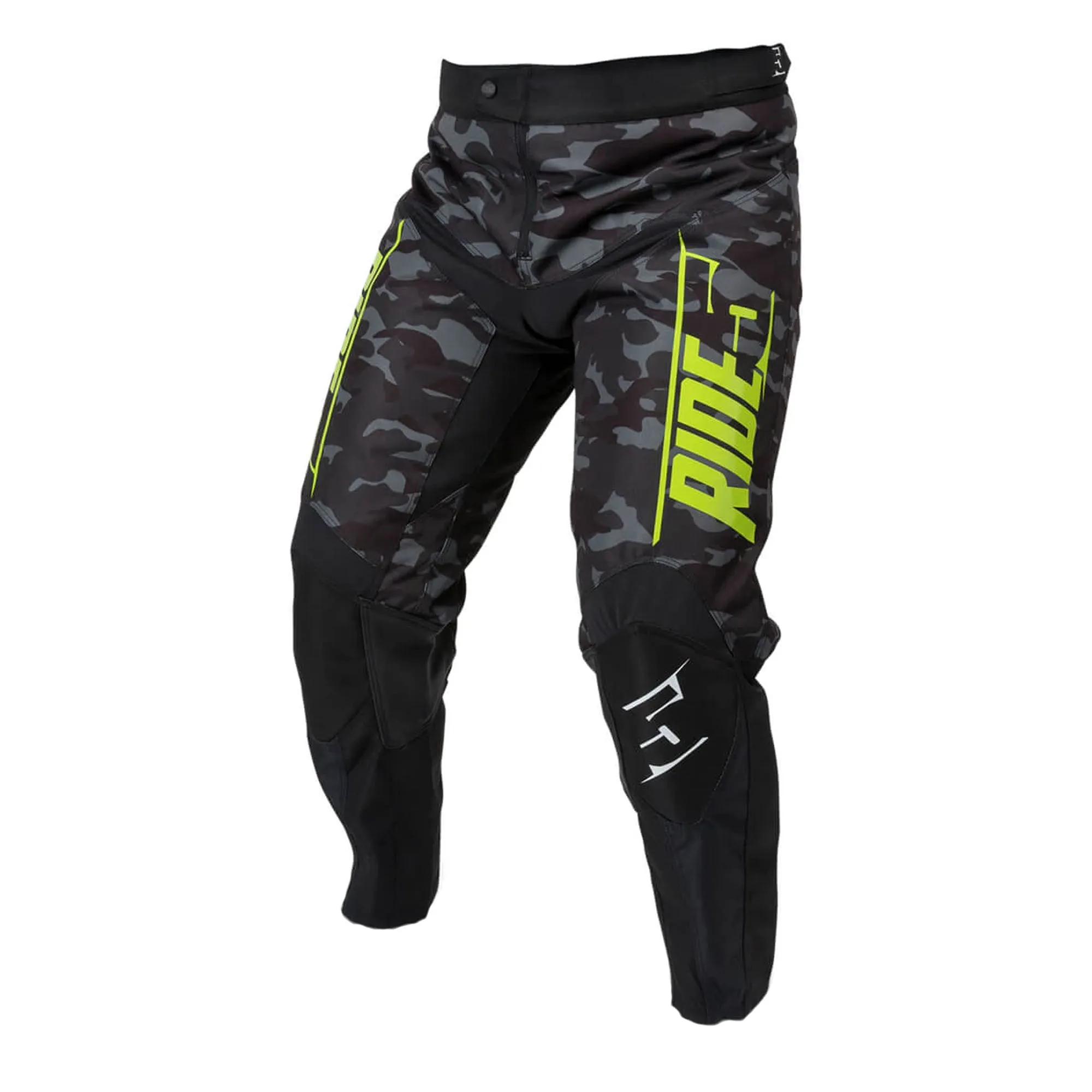 509  Ridge ITB Pants Leather Reinforced In-The-Boot Comfort Off-Road Black Camo