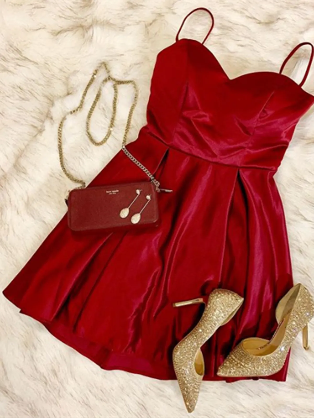 A Line Cute Burgundy Short Prom Dresses,  Cute Burgundy Short Satin Homecoming Evening Dresses