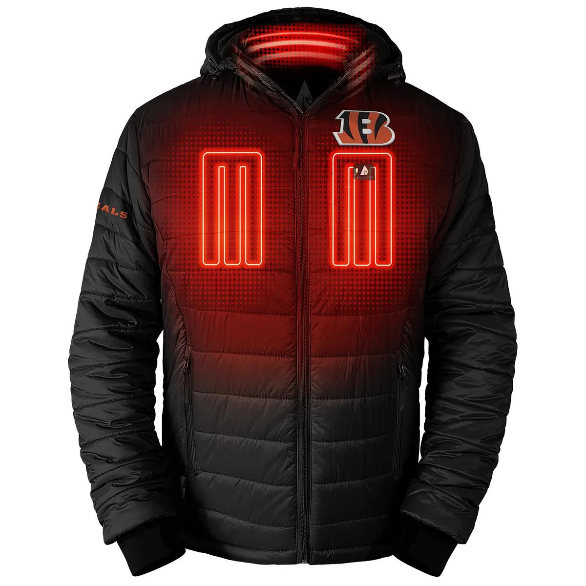 ActionHeat Cincinnati Bengals 5V Men's Puffer Battery Heated Jacket