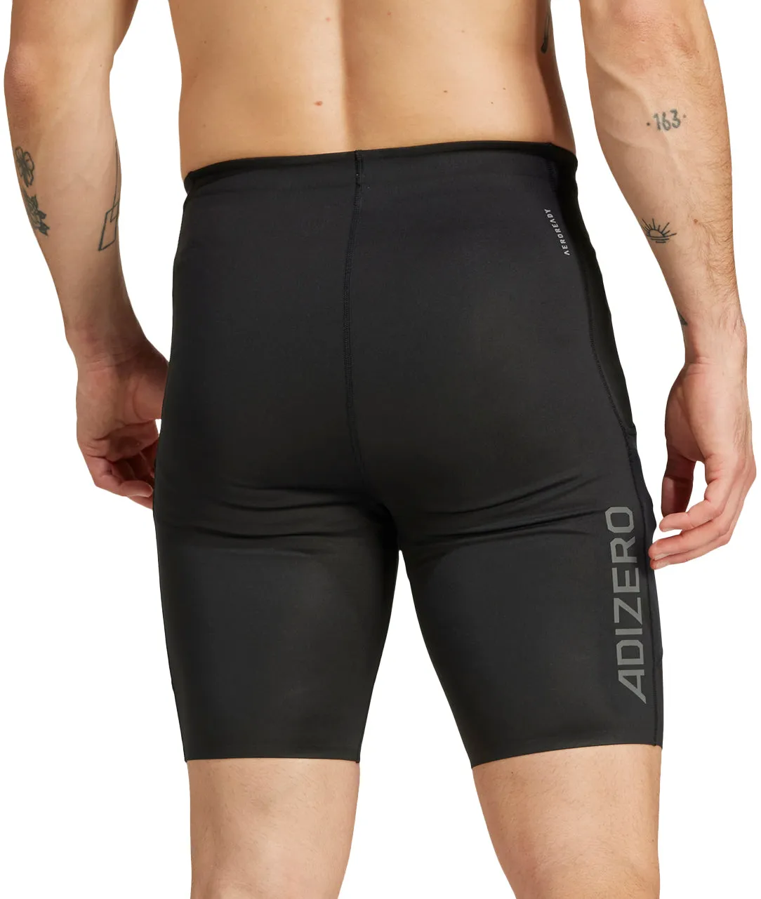 adidas Adizero Mens Short Running Tights - Black