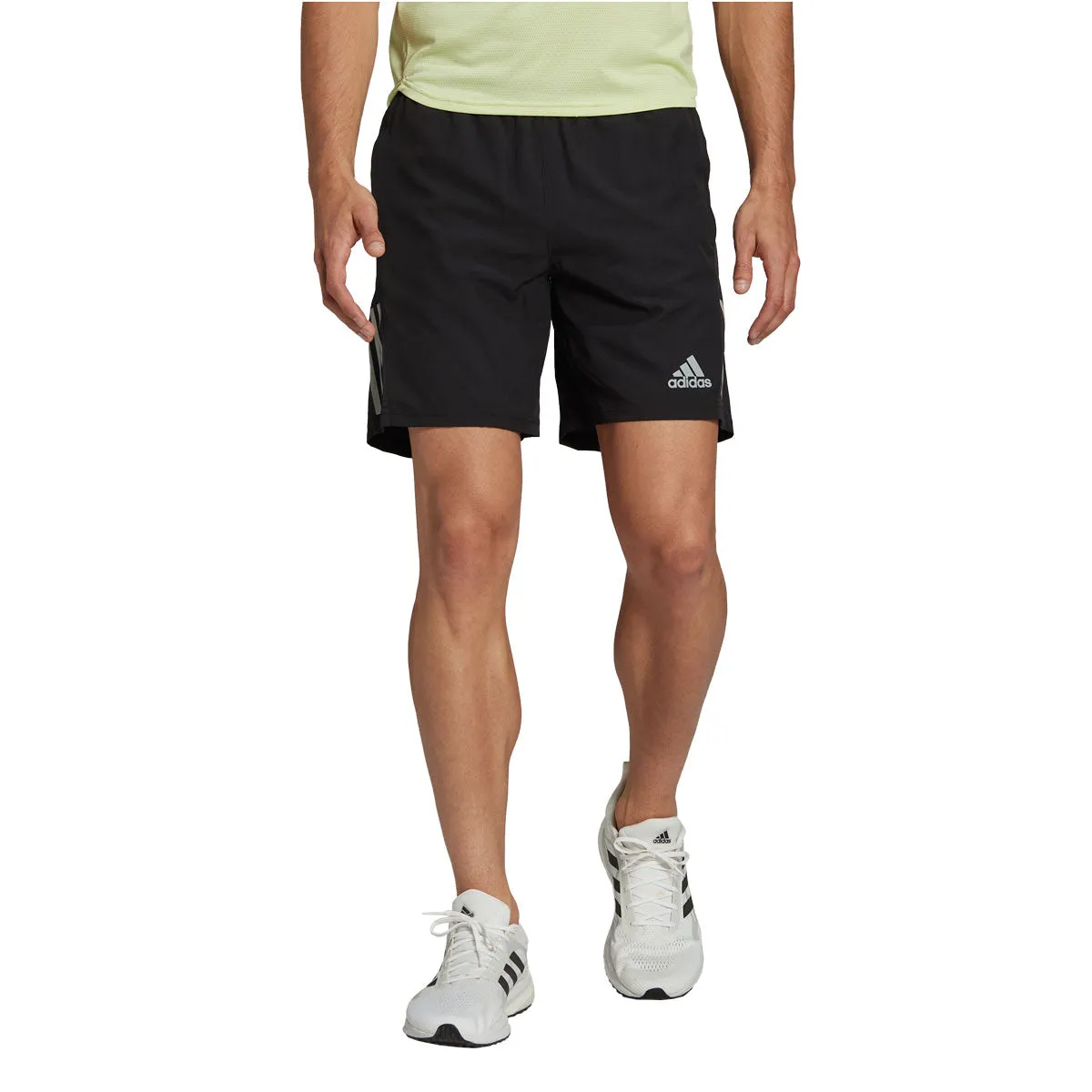 adidas Own The Run 7'' Shorts - Mens - Black/Reflective Silver