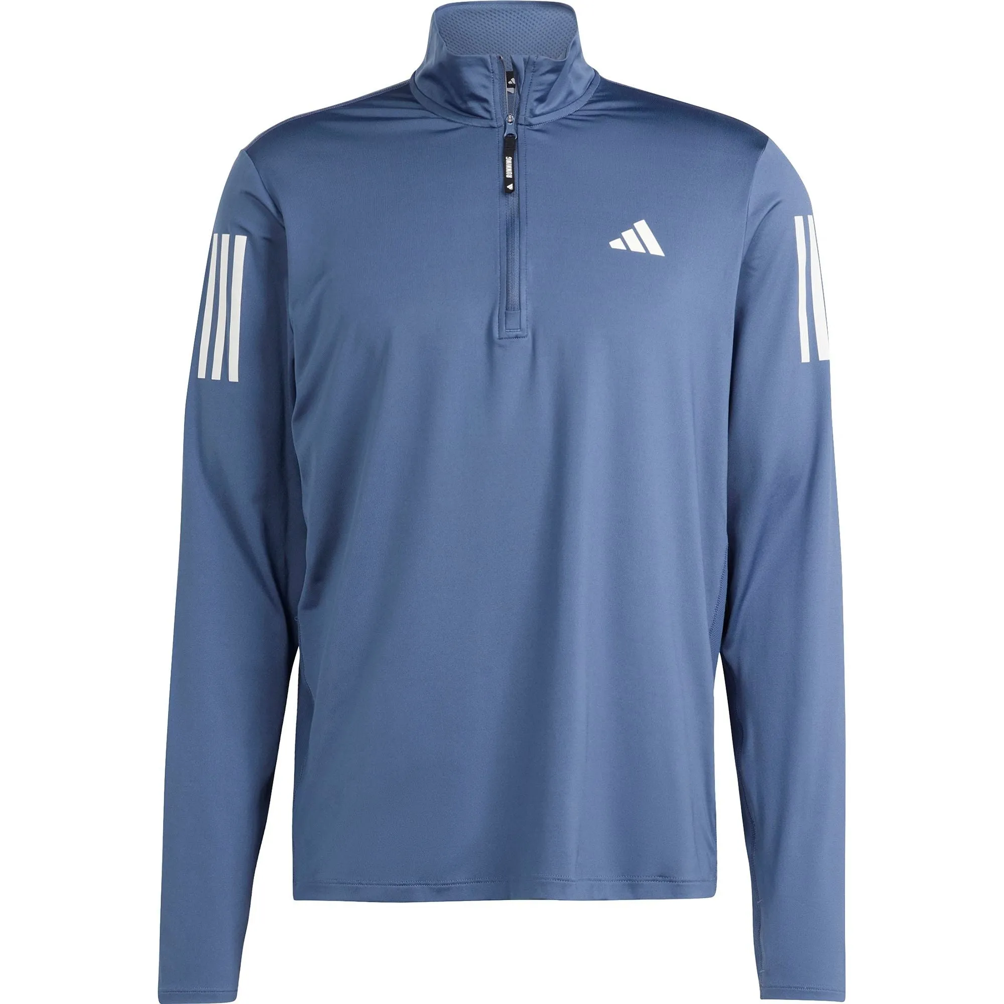 adidas Own The Run Half Zip Long Sleeve Mens Running Top - Blue