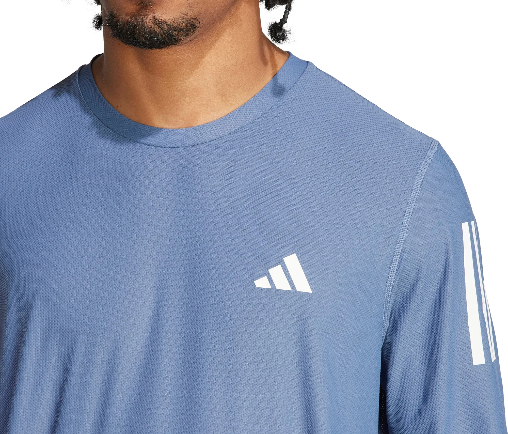 adidas Own The Run Long Sleeve Mens Running Top - Blue