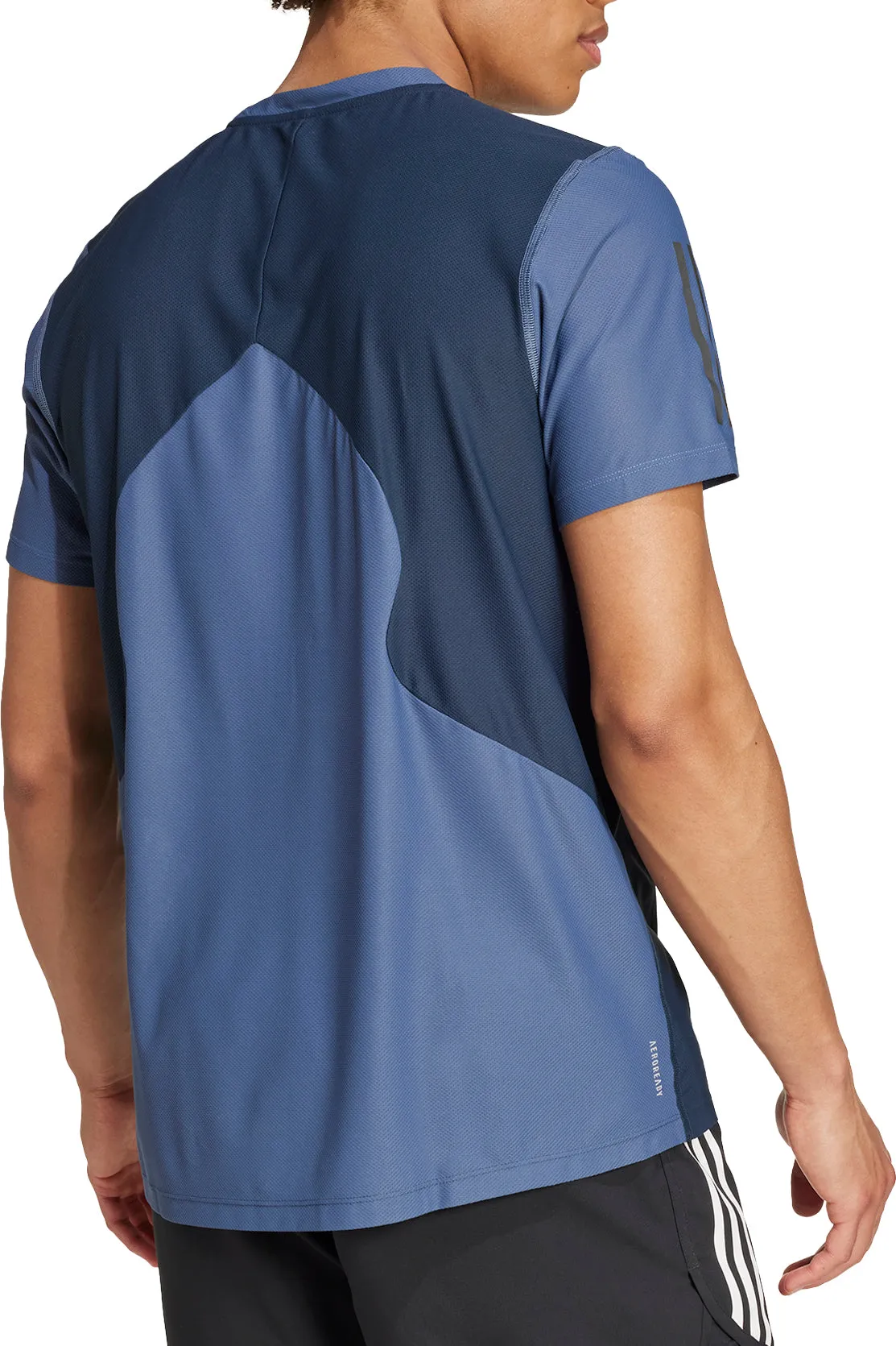 adidas Own The Run Short Sleeve Mens Running Top - Blue