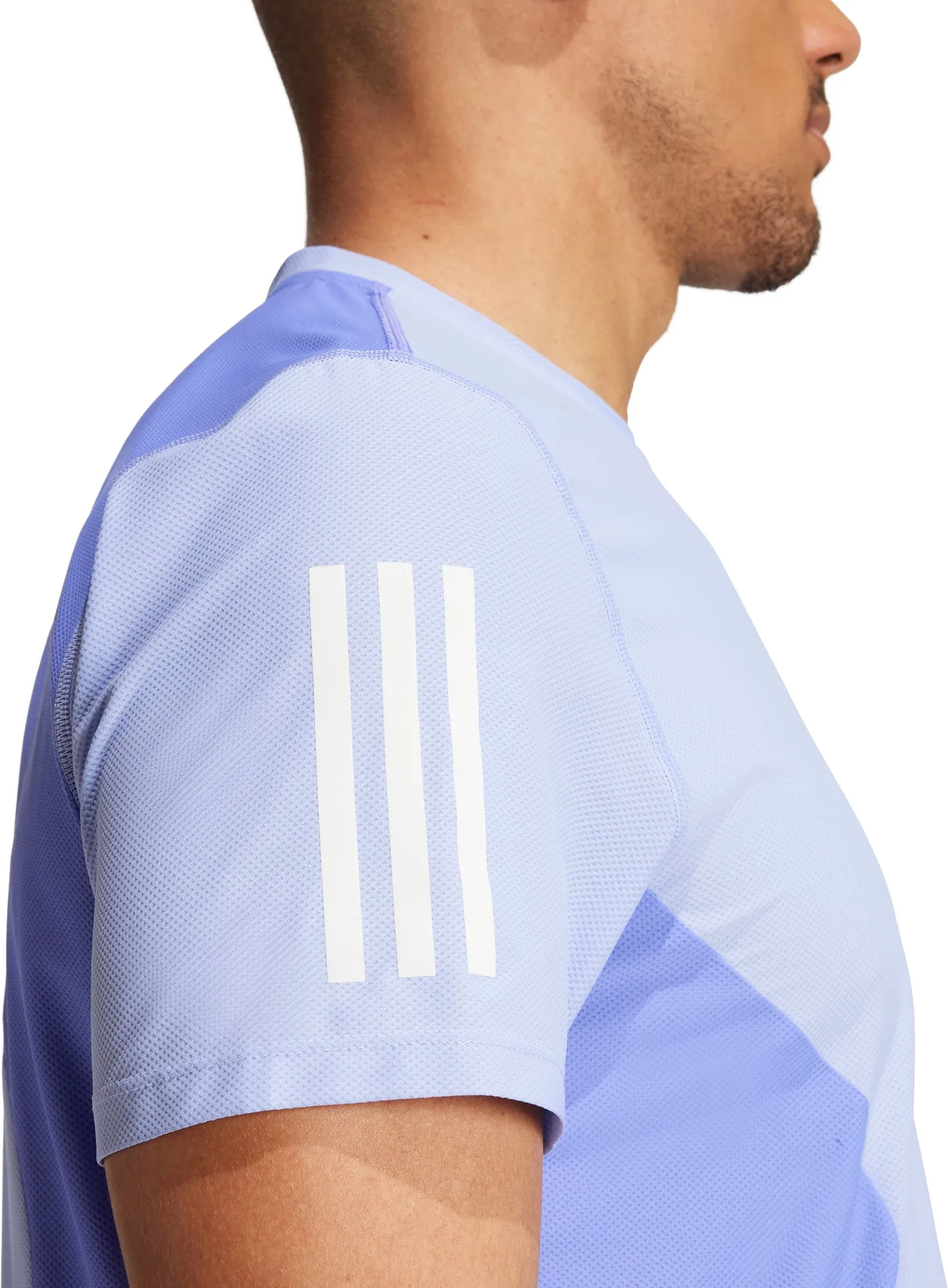 adidas Own The Run Short Sleeve Mens Running Top - Blue