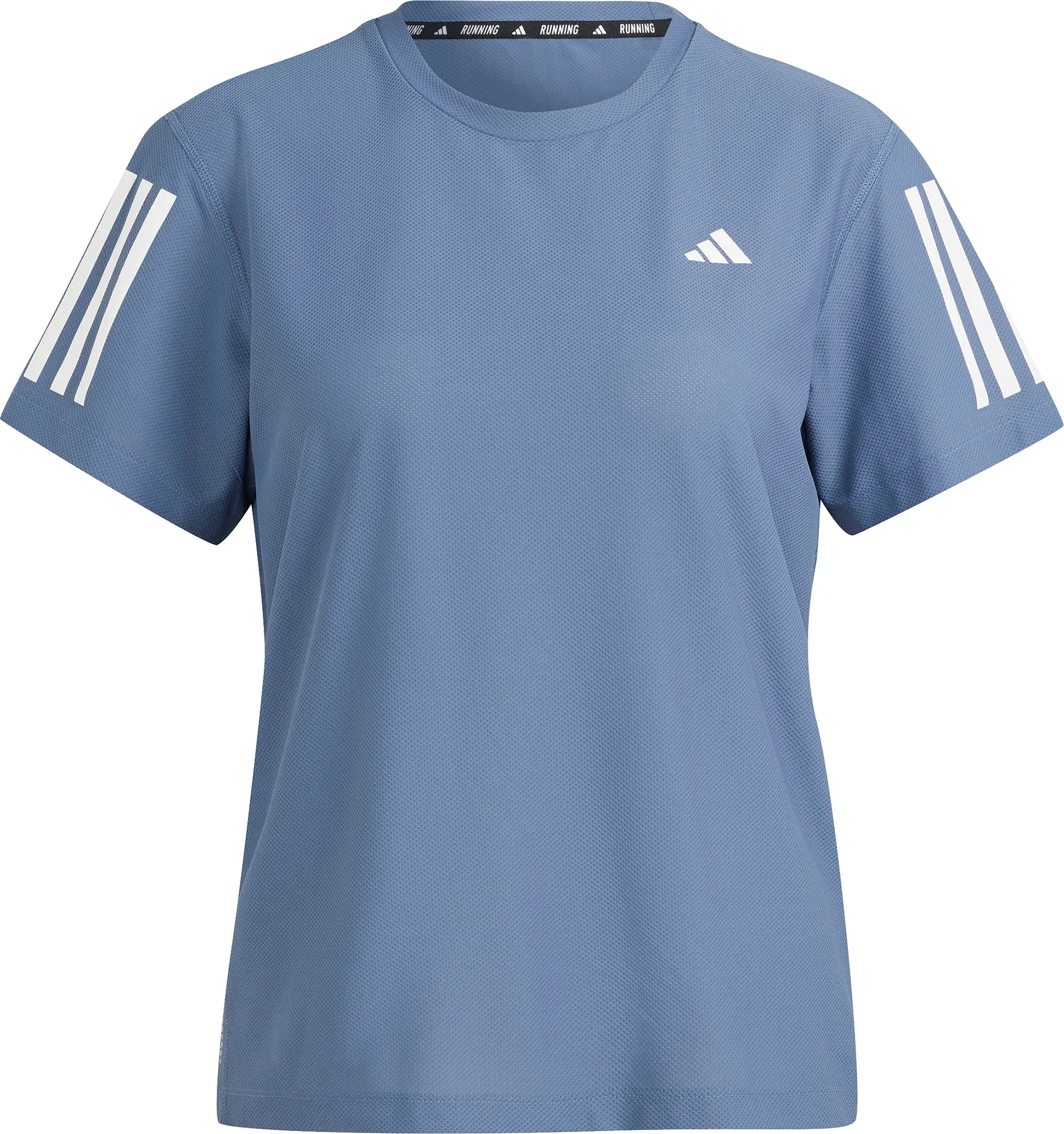 adidas Own The Run Short Sleeve Womens Running Top - Blue