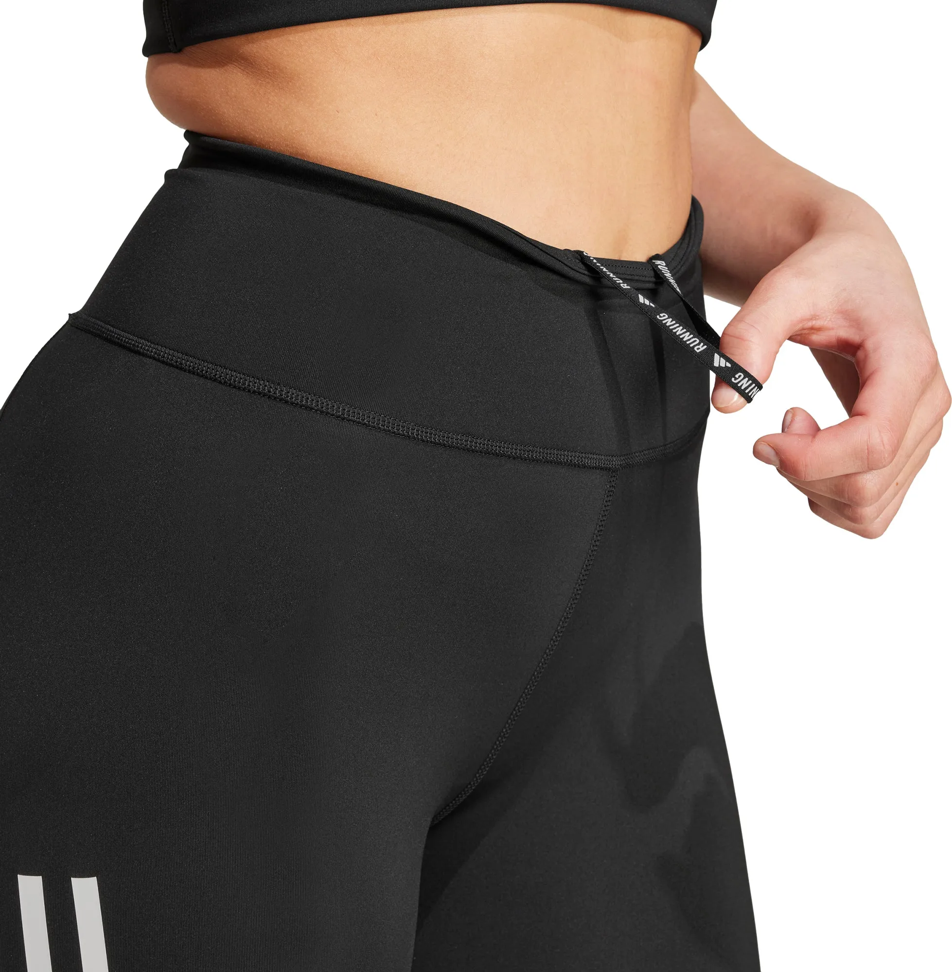 adidas Own The Run Womens 3/4 Capri Running Tights - Black