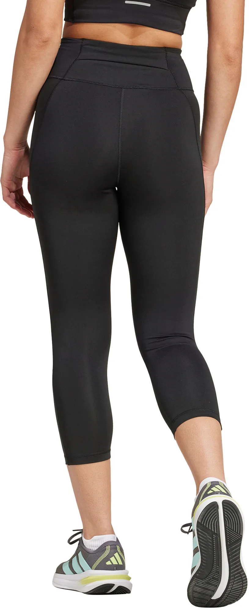 adidas Own The Run Womens 3/4 Capri Running Tights - Black