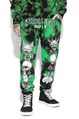 Aftermath - Green Lightning Dye Joggers