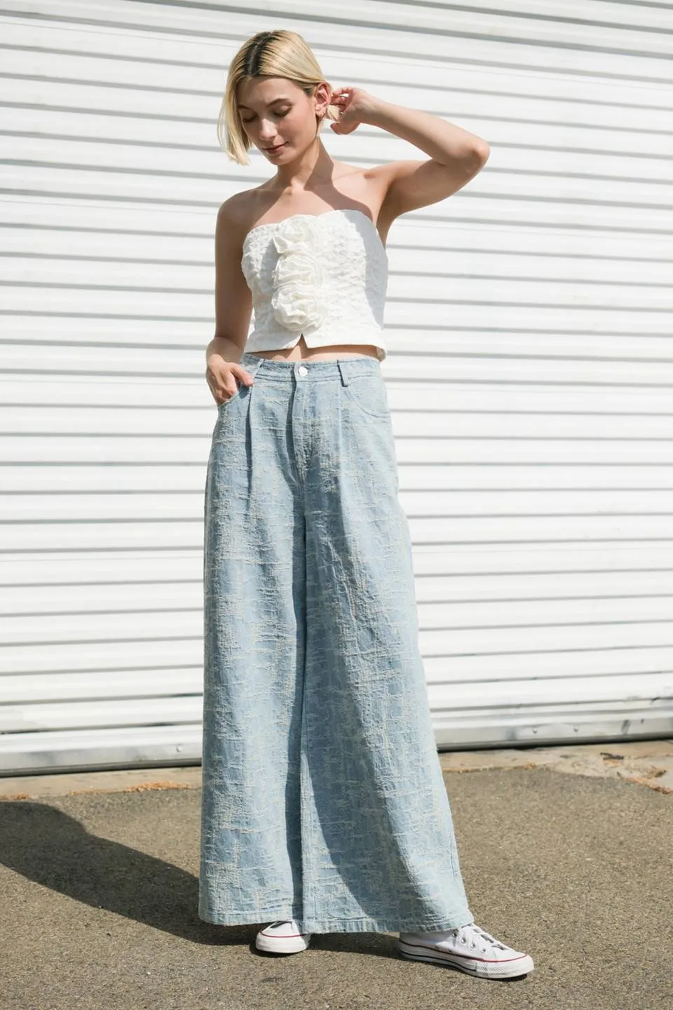 AIRY ROMANCE WIDE LEG PANTS