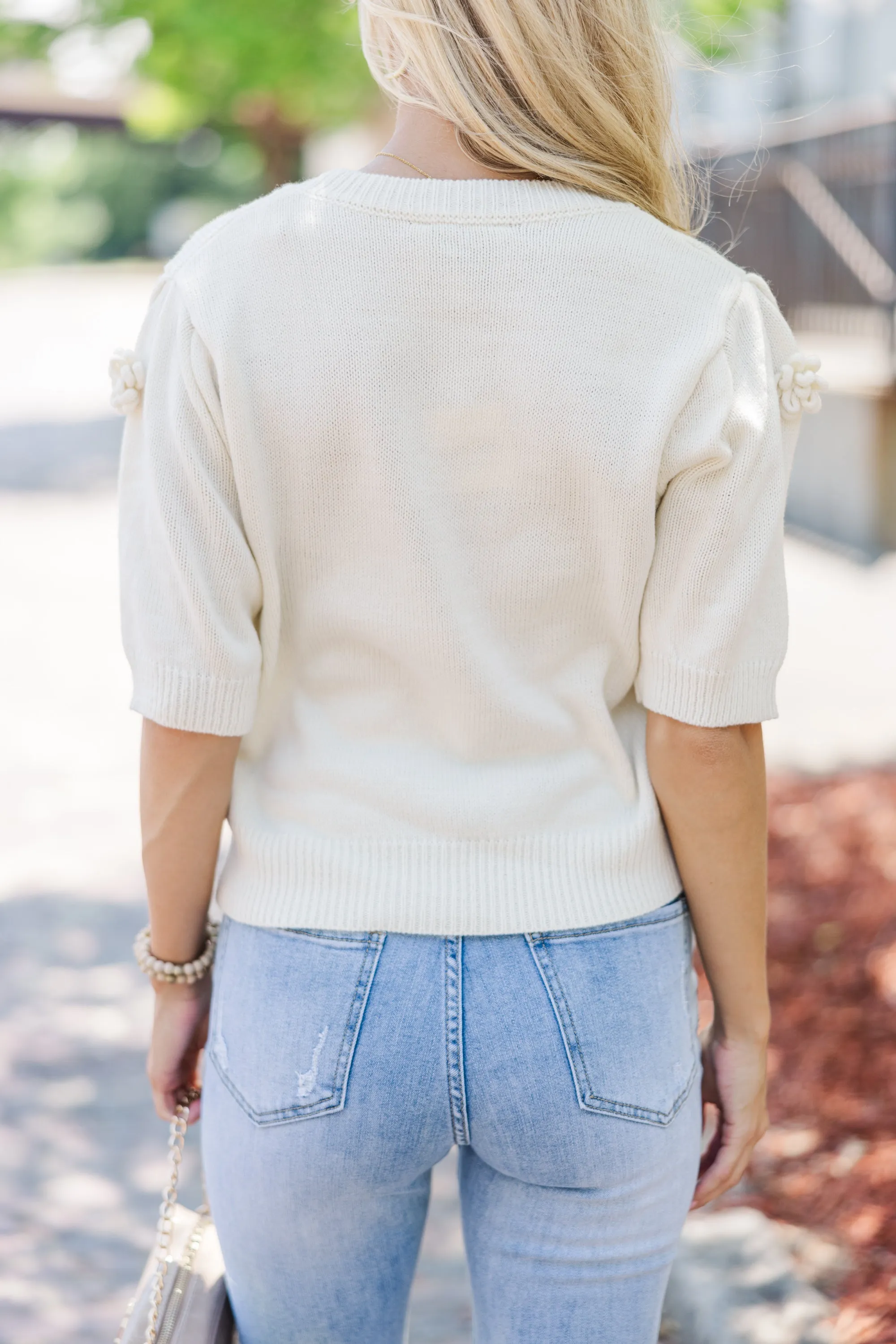 All In Your Head Cream Floral Sweater