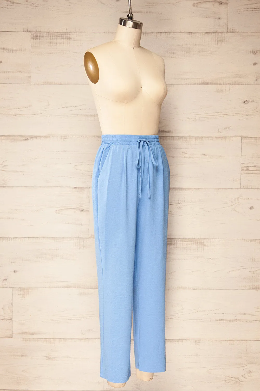 Alycia Blue | Flowy Straight-Leg Pants