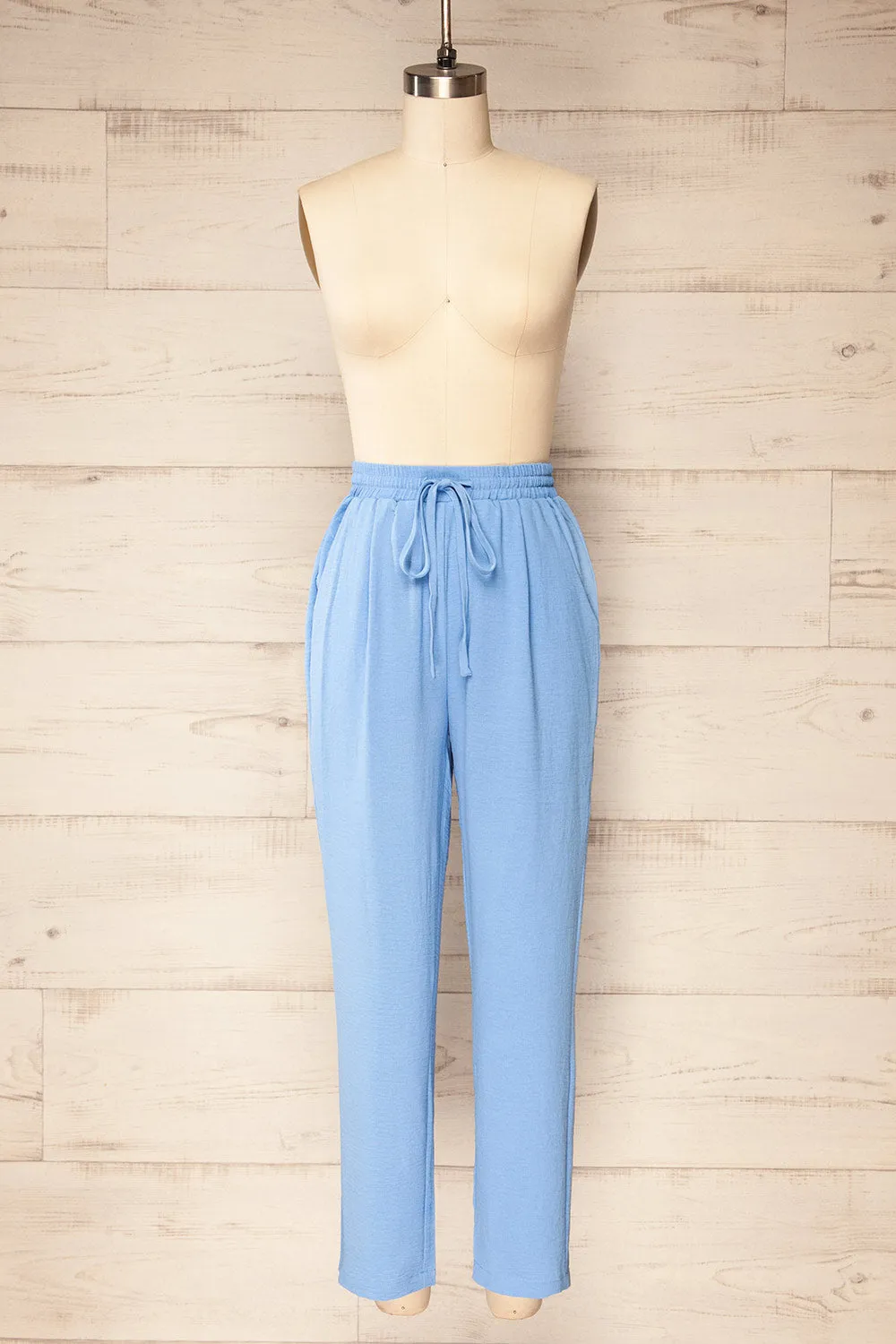 Alycia Blue | Flowy Straight-Leg Pants