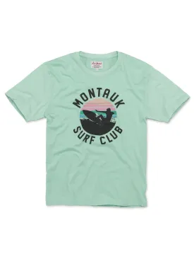 American Needle Red Jacket Men' Montauk Vintage Surf BT2 T-Shirts Aqua Splash RJ801A-MONT