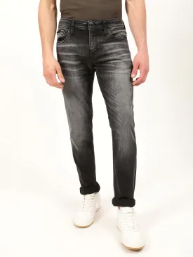 Antony Morato Men Black Slim Fit Heavy Fade Jeans