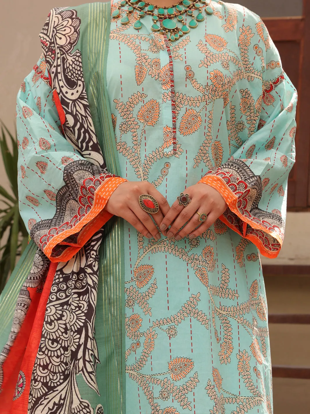 Aqua Lawn 3 Piece Stitched - ALP-3PS-1605