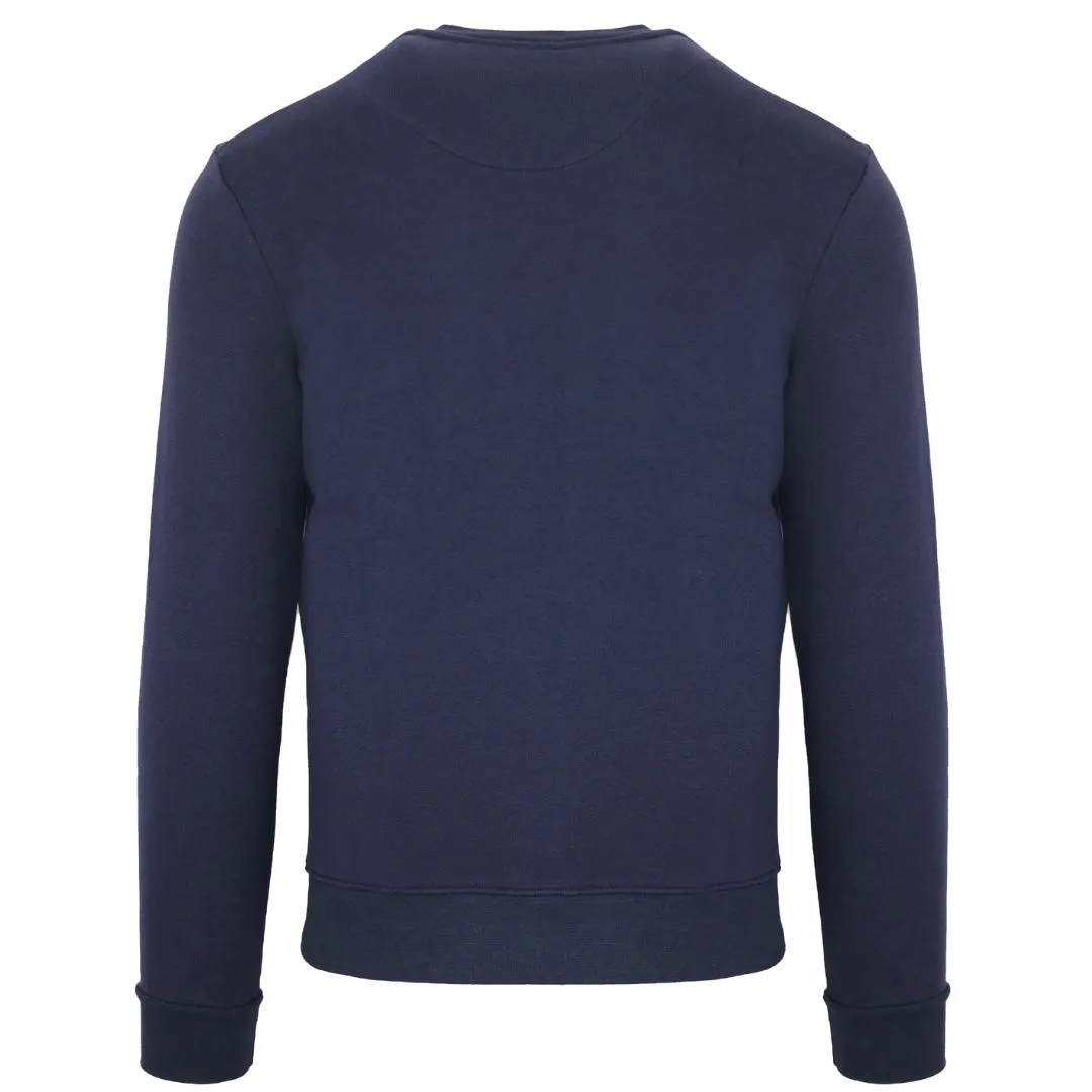 Aquascutum Aldis Chest Logo Navy Sweatshirt