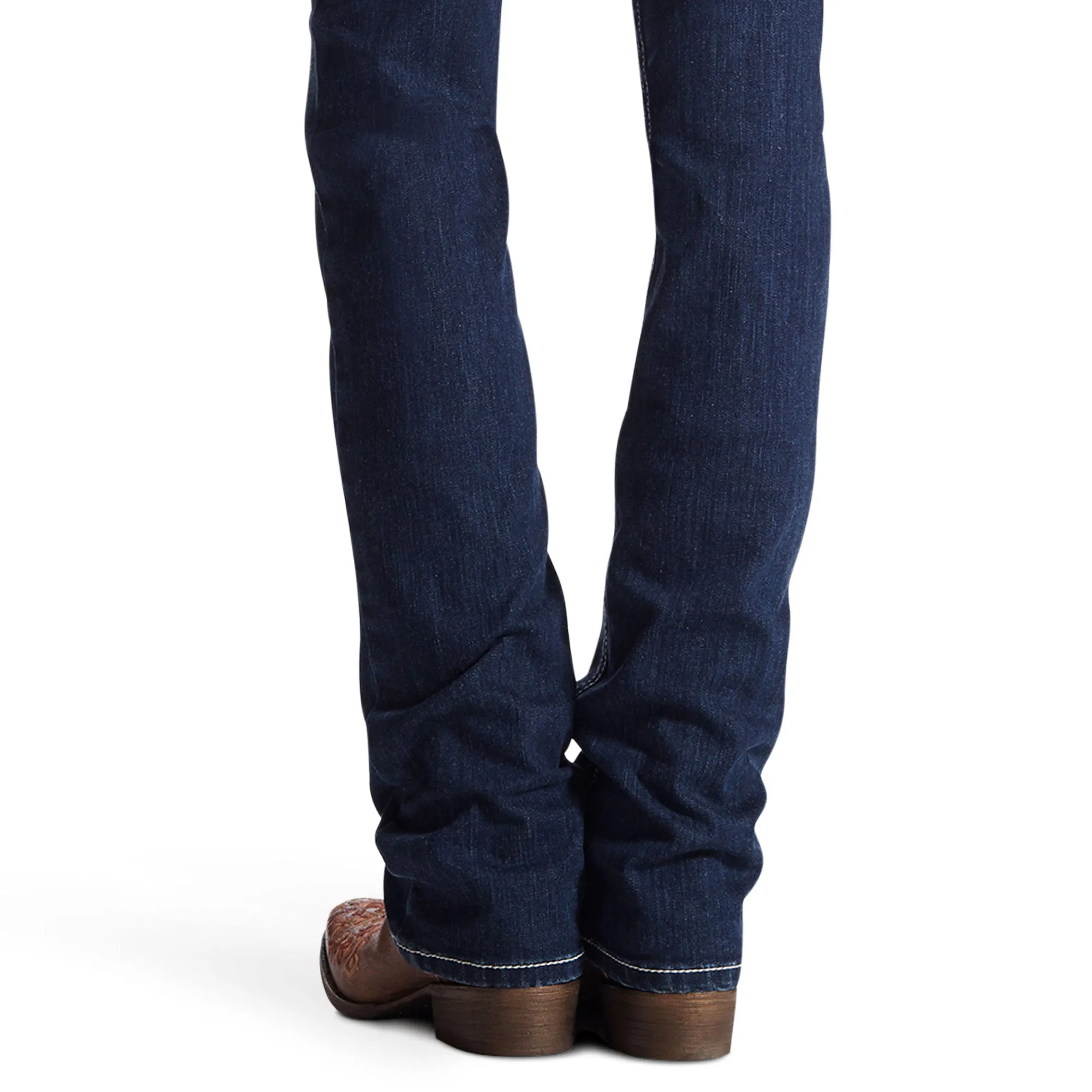 Ariat Ladies R.E.A.L. Mid Rise Icon Stackable Straight Leg Jeans 10017216