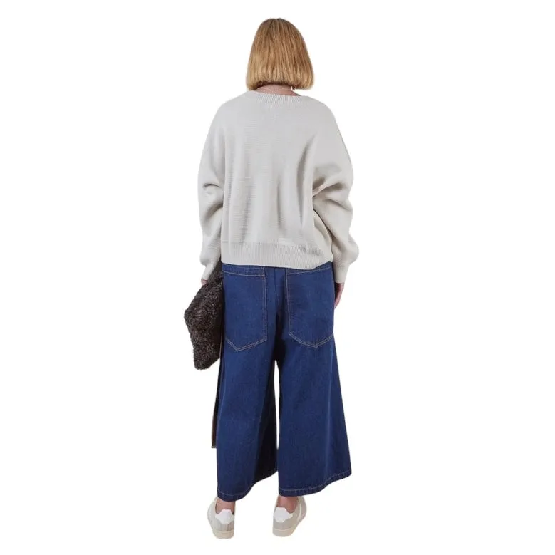 Armelle Wide-legged Trousers in Heavy Denim