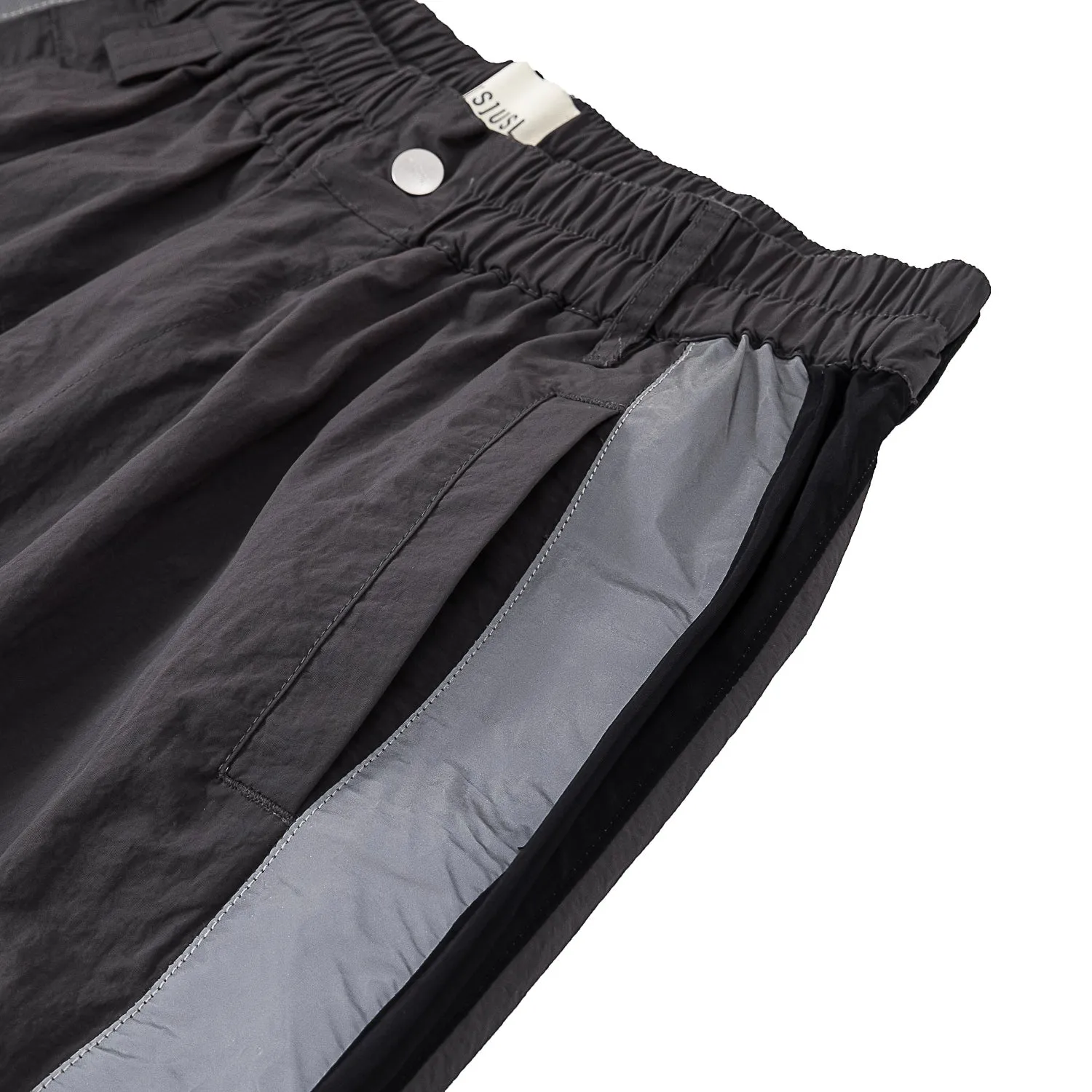 A[S]USL REFLECTIVE LOGO TRACK PANTS-CHARCOAL