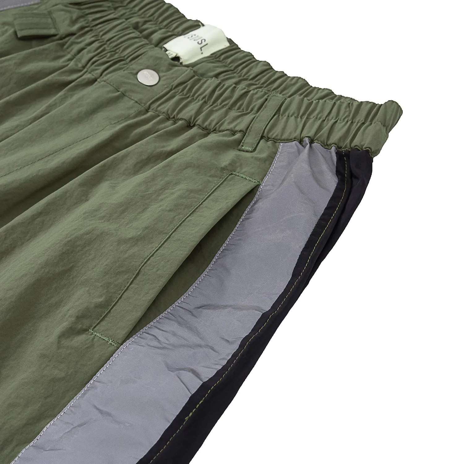 A[S]USL REFLECTIVE LOGO TRACK PANTS-OLIVE