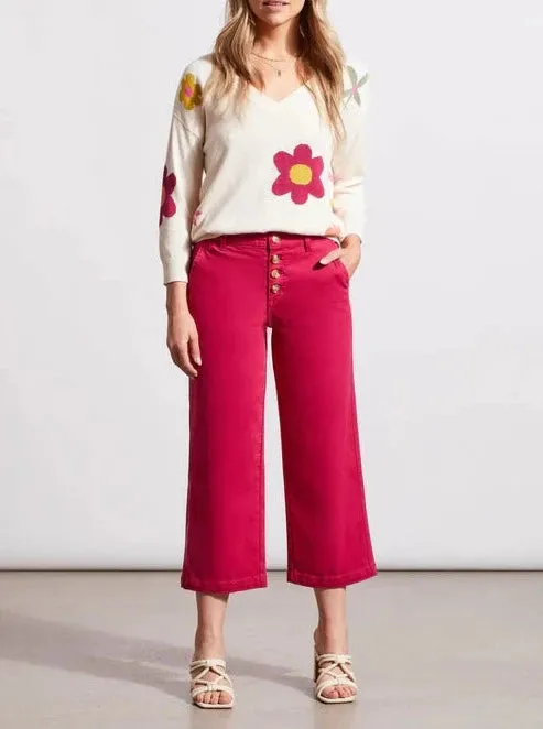 AUDREY BUTTON-FLY WIDE LEG JEANS