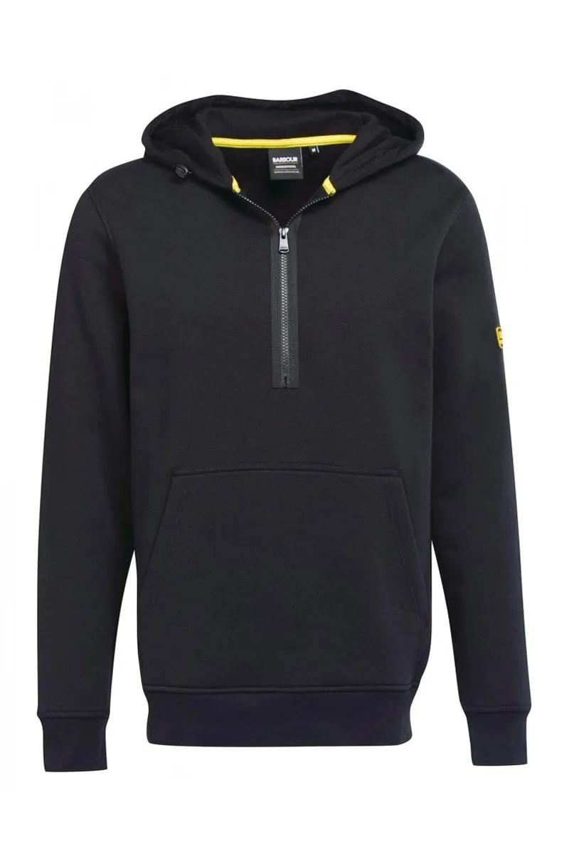 BARBOUR INTERNATIONAL BADGE HALF ZIP HOODIE