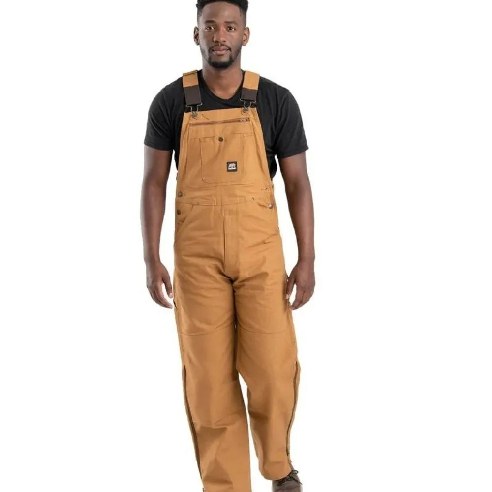 Berne Heritage Men's Unlined Duck Bib Overall B1067 - Brown Duck