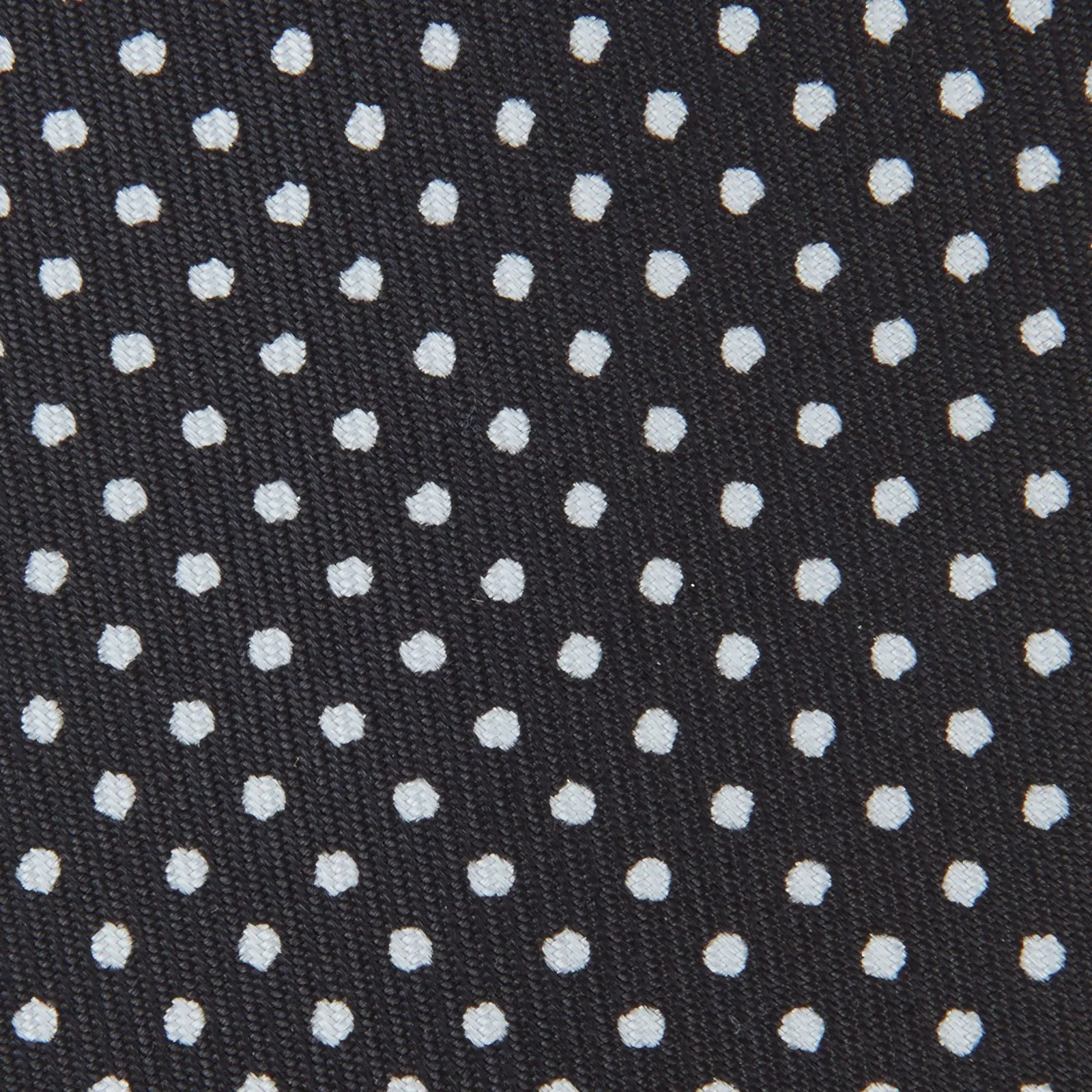 Black and White Small Spot Printed Silk Tie