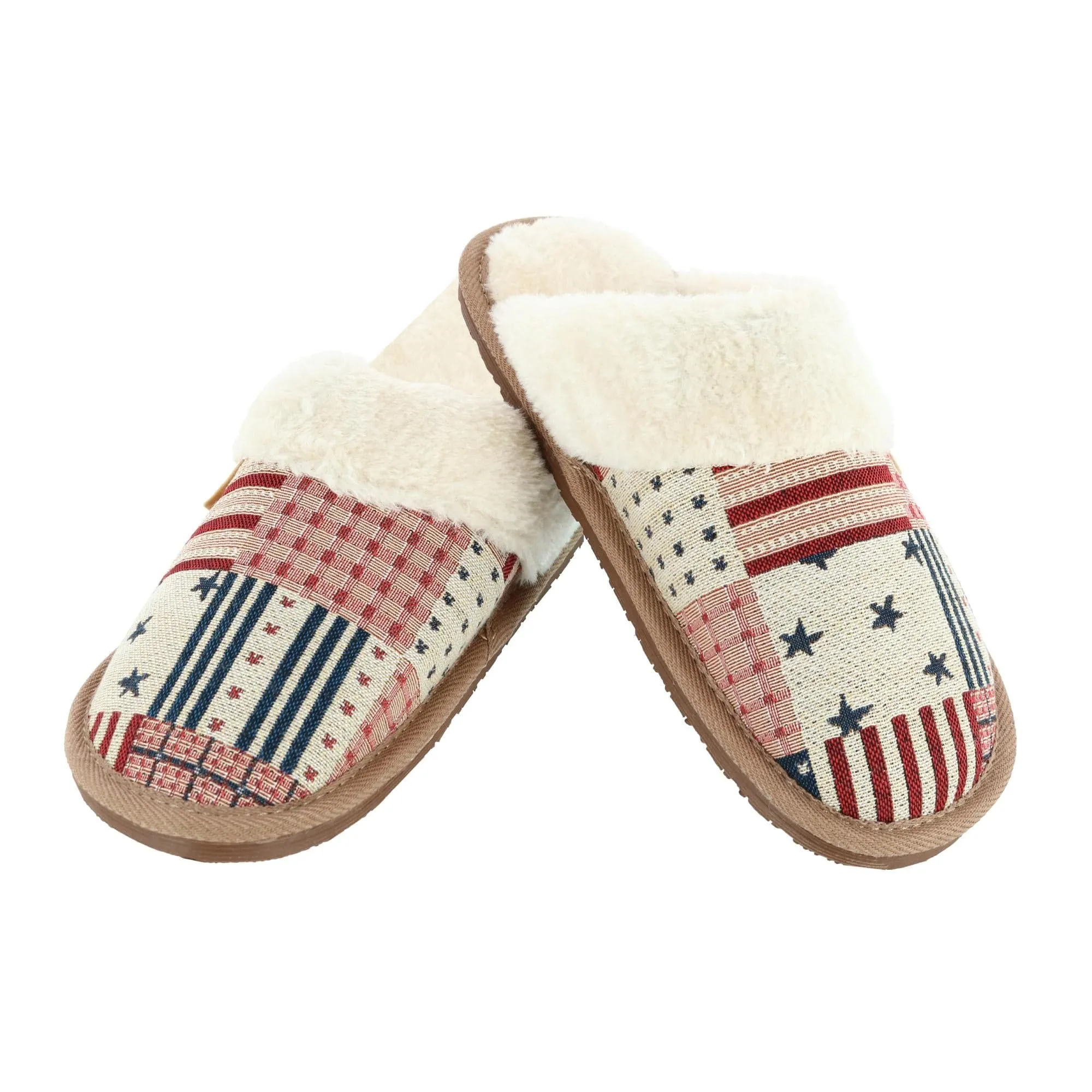 Blazin Roxx Women's Sienna Americana Patchwork Print Slide Slipper