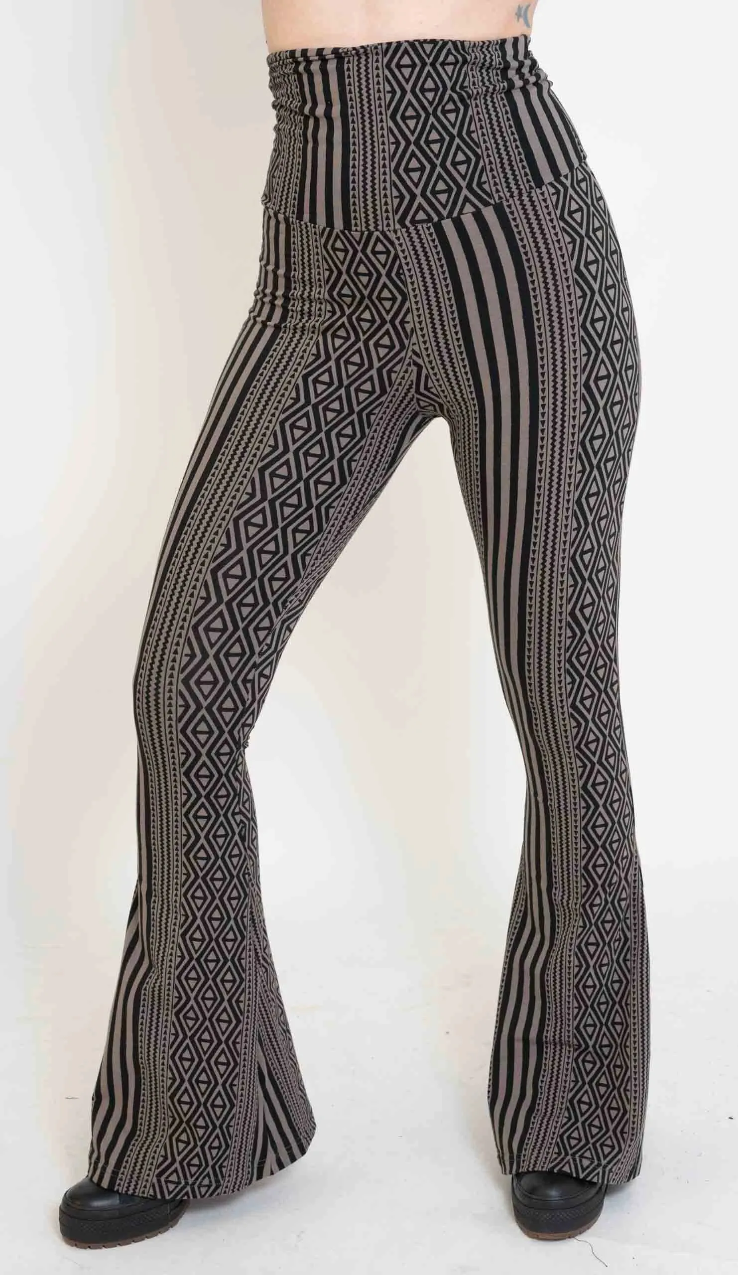 Block Print Flare Pants