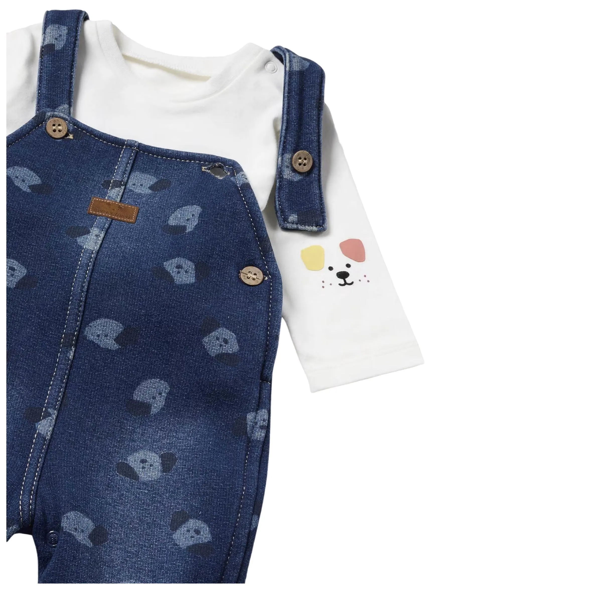 Blue Denim Bear Overalls Outfit