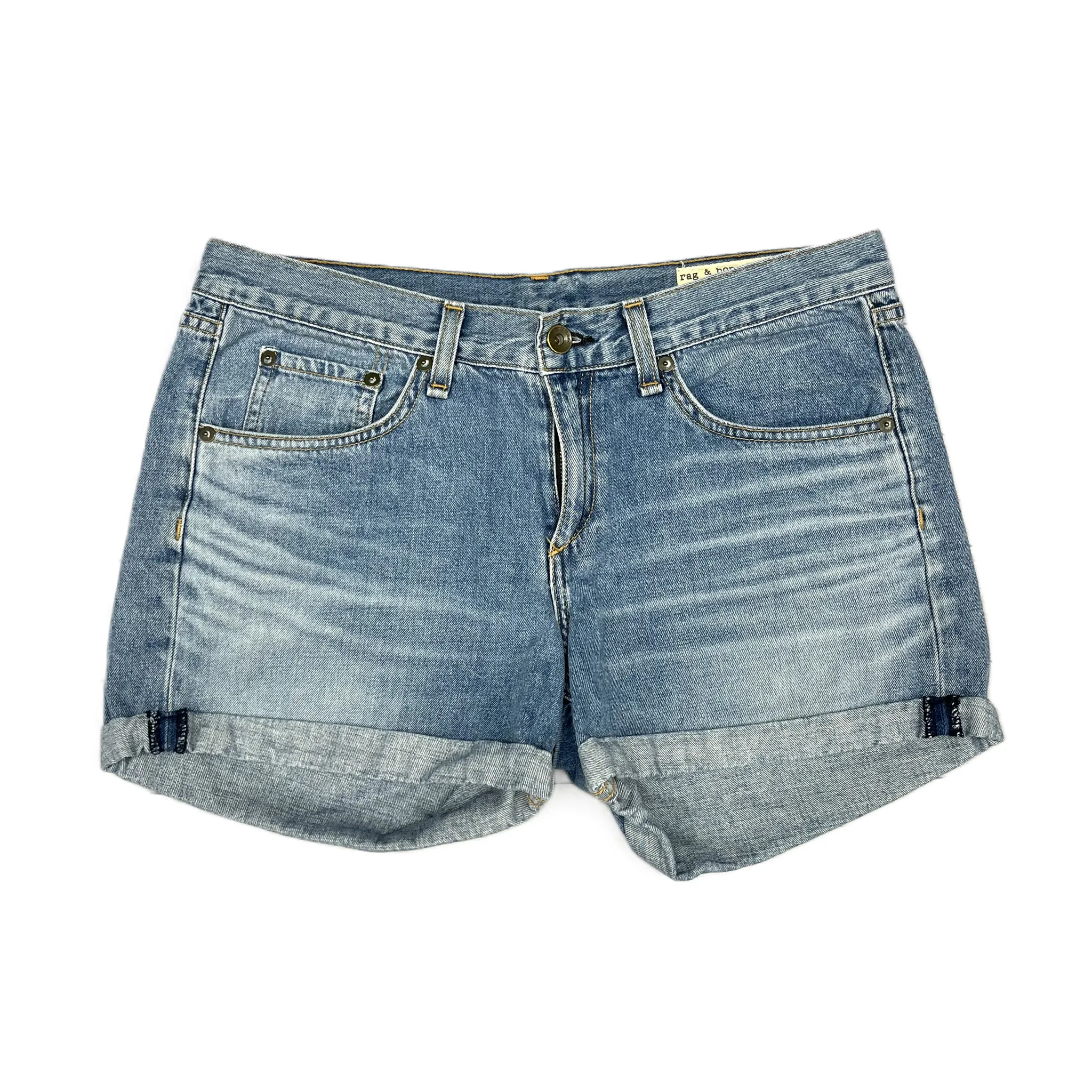 Blue Denim Shorts Designer By Rag & Bones Jeans, Size: 4