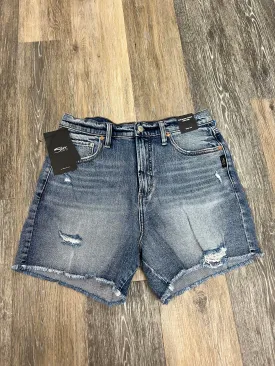 Blue Denim Shorts Silver, Size 6/28