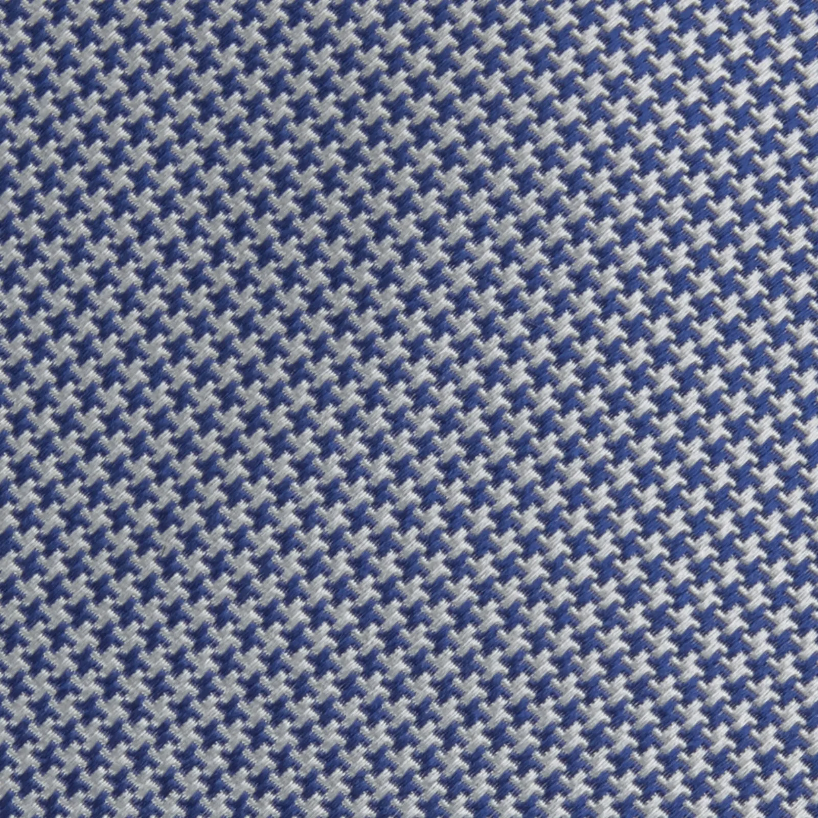 Blue Houndstooth Silk Tie