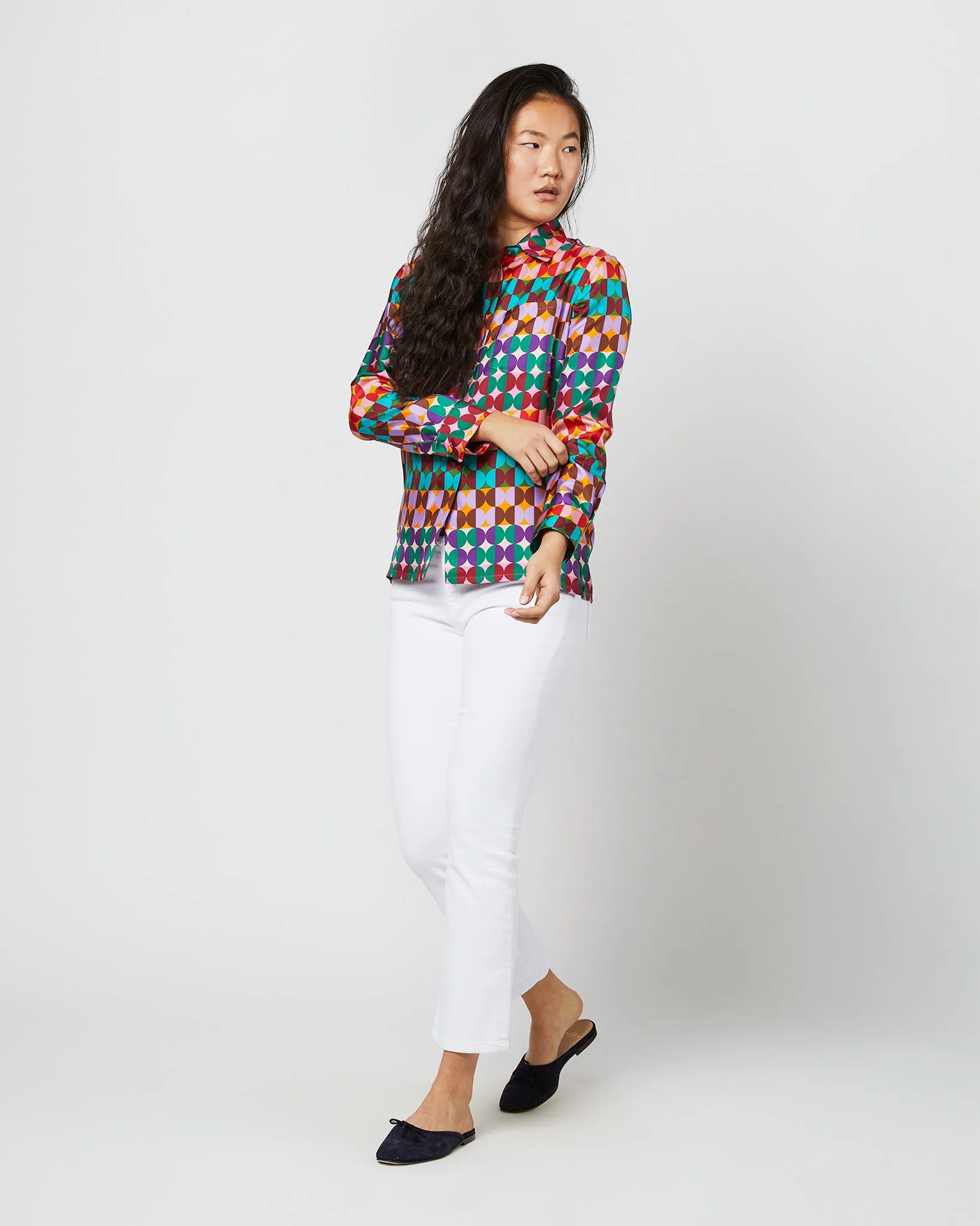 Boy Shirt in Mezzaluna Rainbow