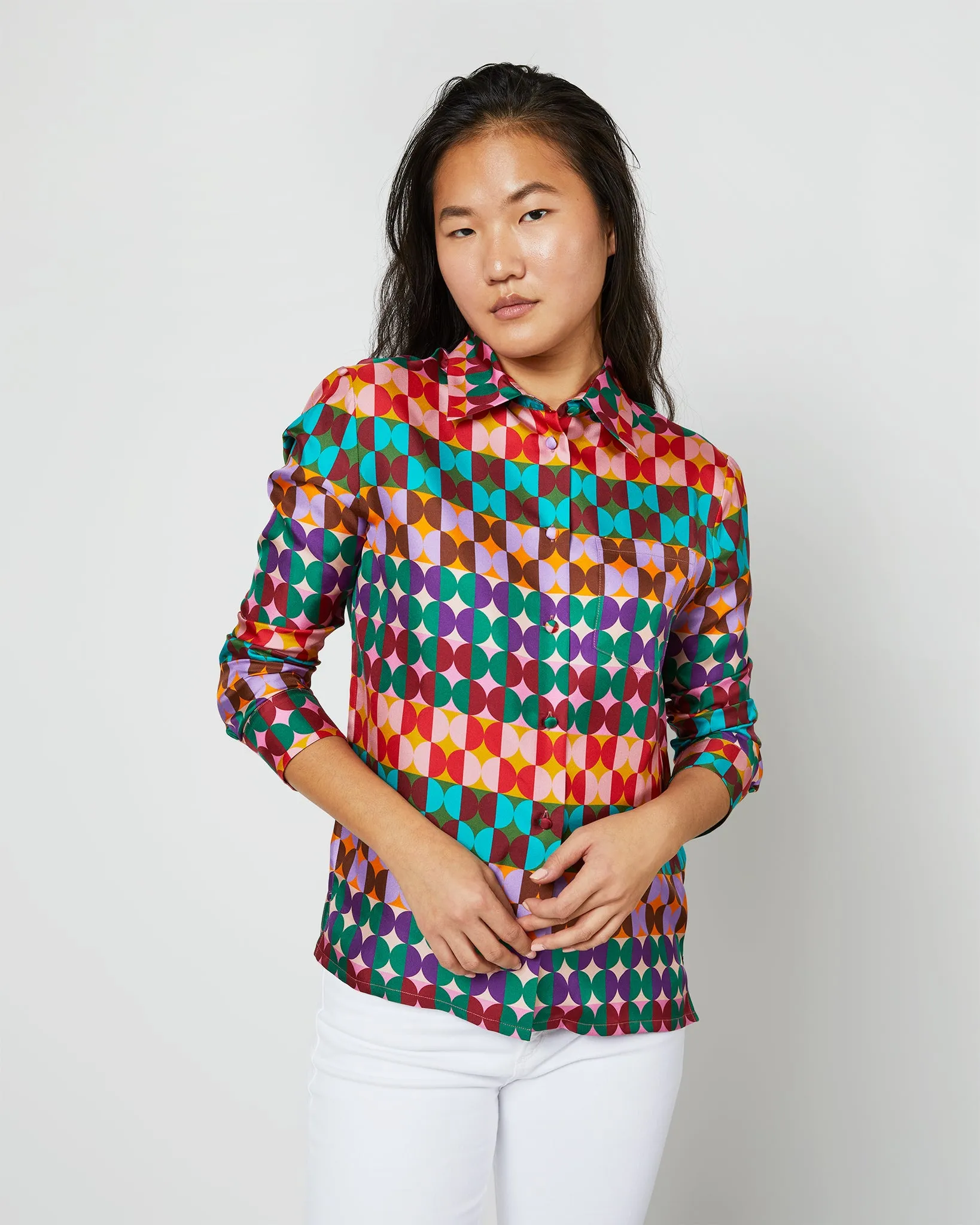 Boy Shirt in Mezzaluna Rainbow