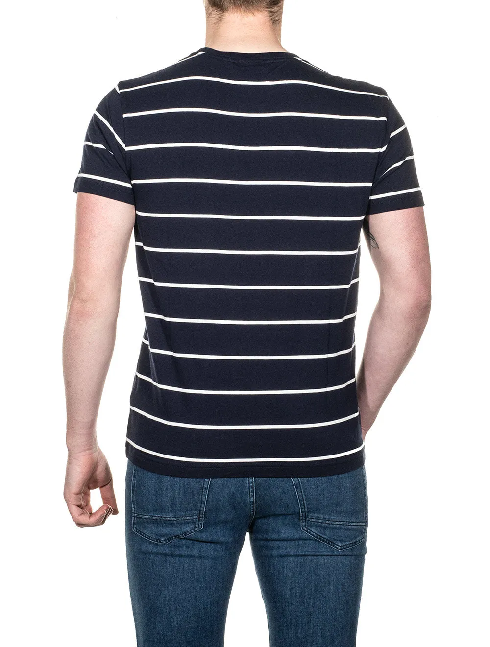 Br Stripe Short Sleeve T-Shirt Evening Blue