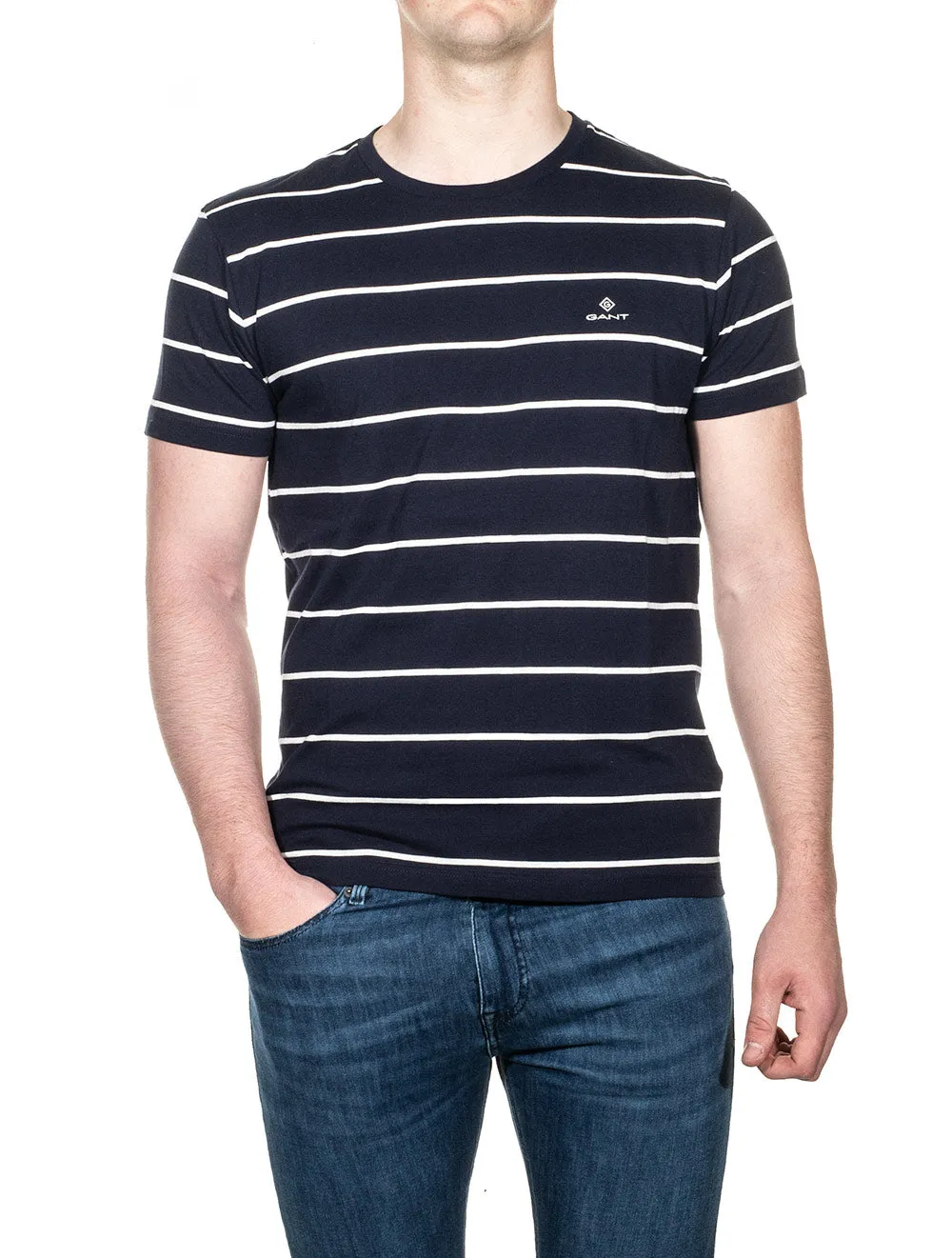 Br Stripe Short Sleeve T-Shirt Evening Blue