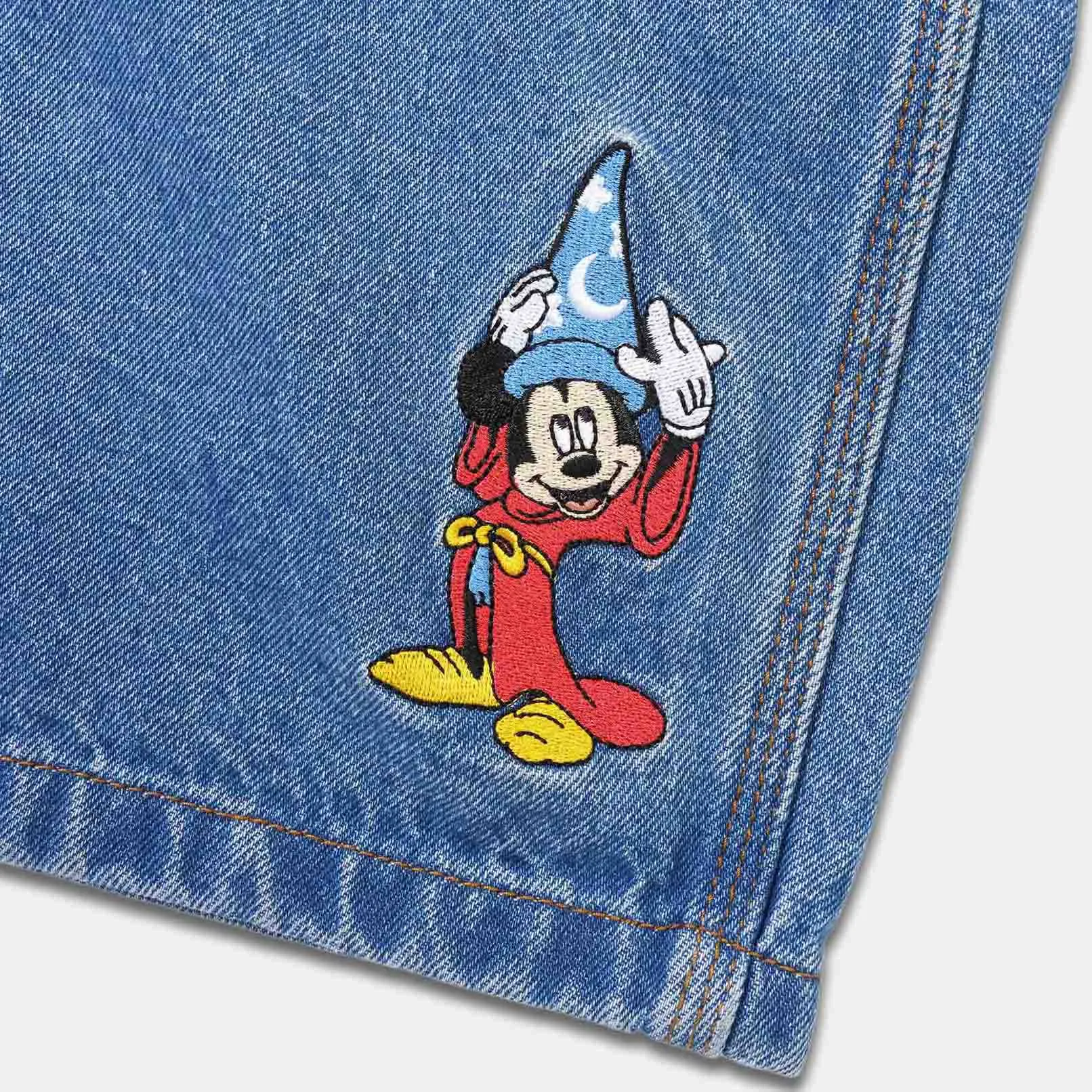 Butter Goods - Disney Sorcerer Baggy Denim Shorts - Washed Indigo