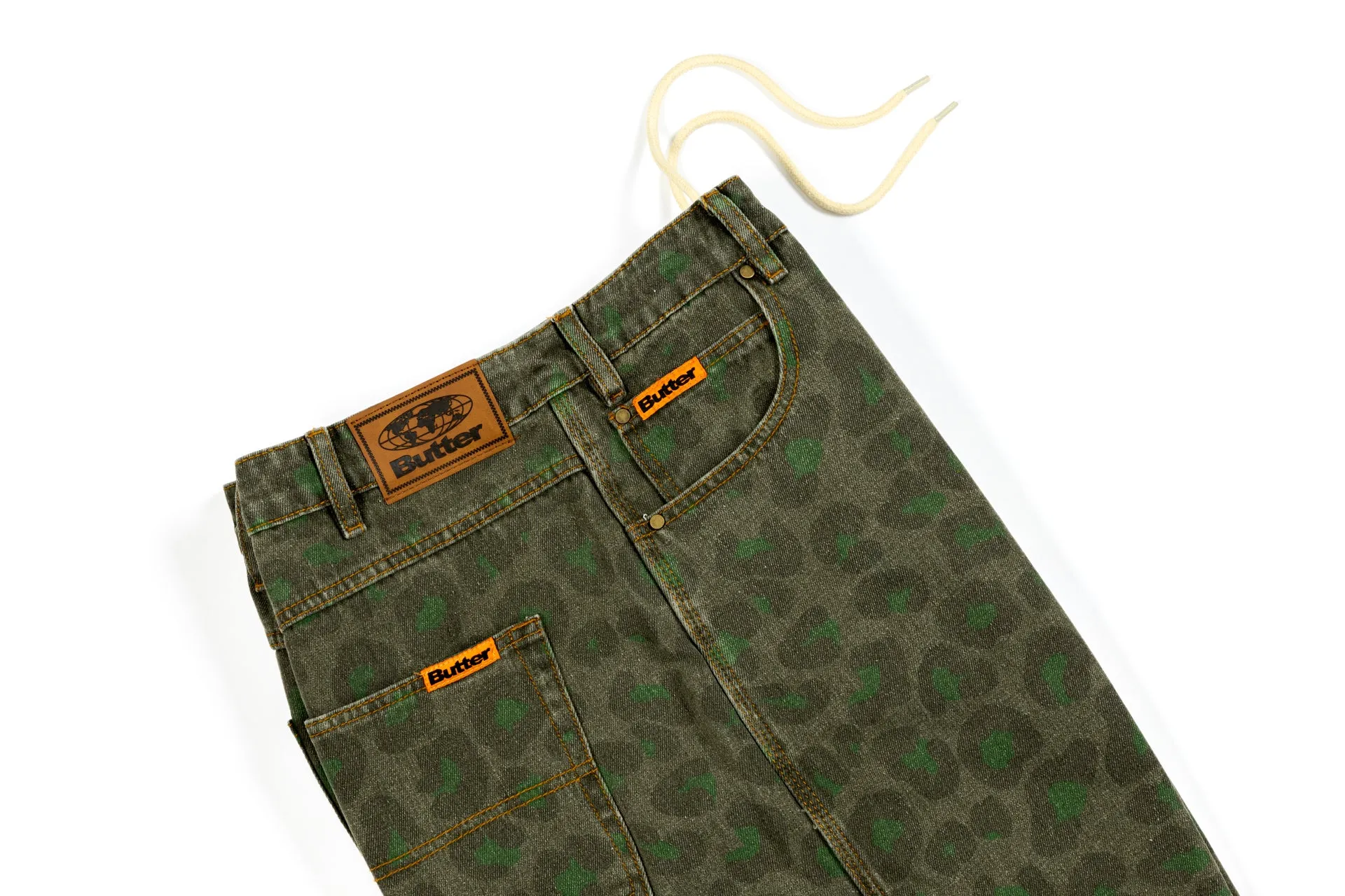 Butter Goods Leopard Denim Shorts