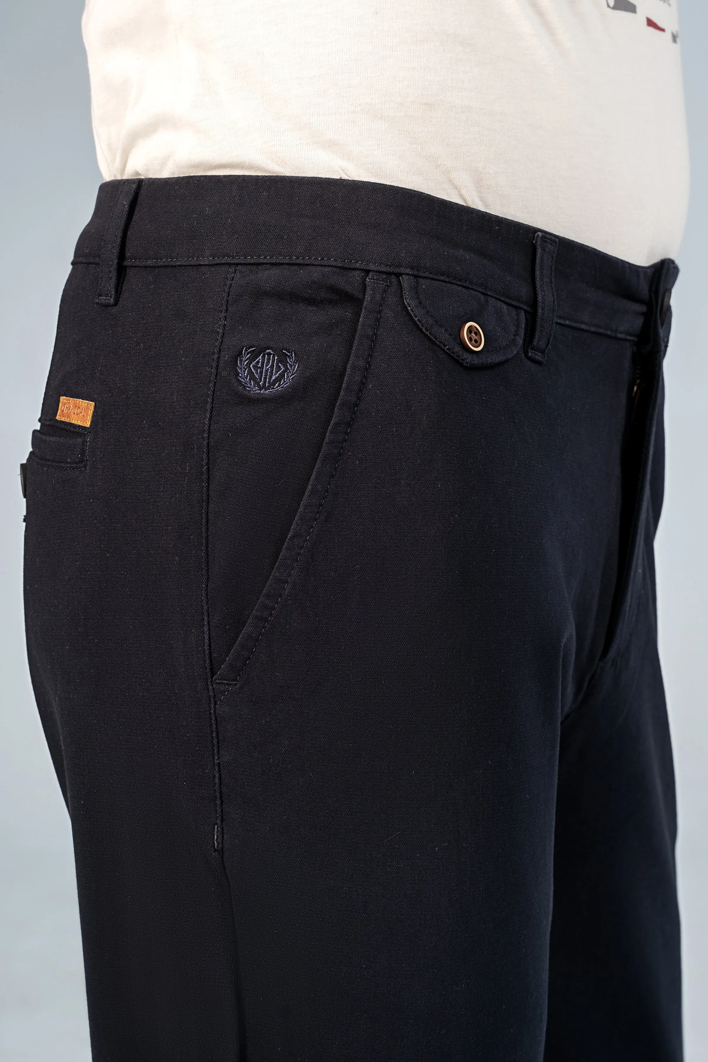 CASUAL PANT CROSS POCKET BI-STRETCH NAVY