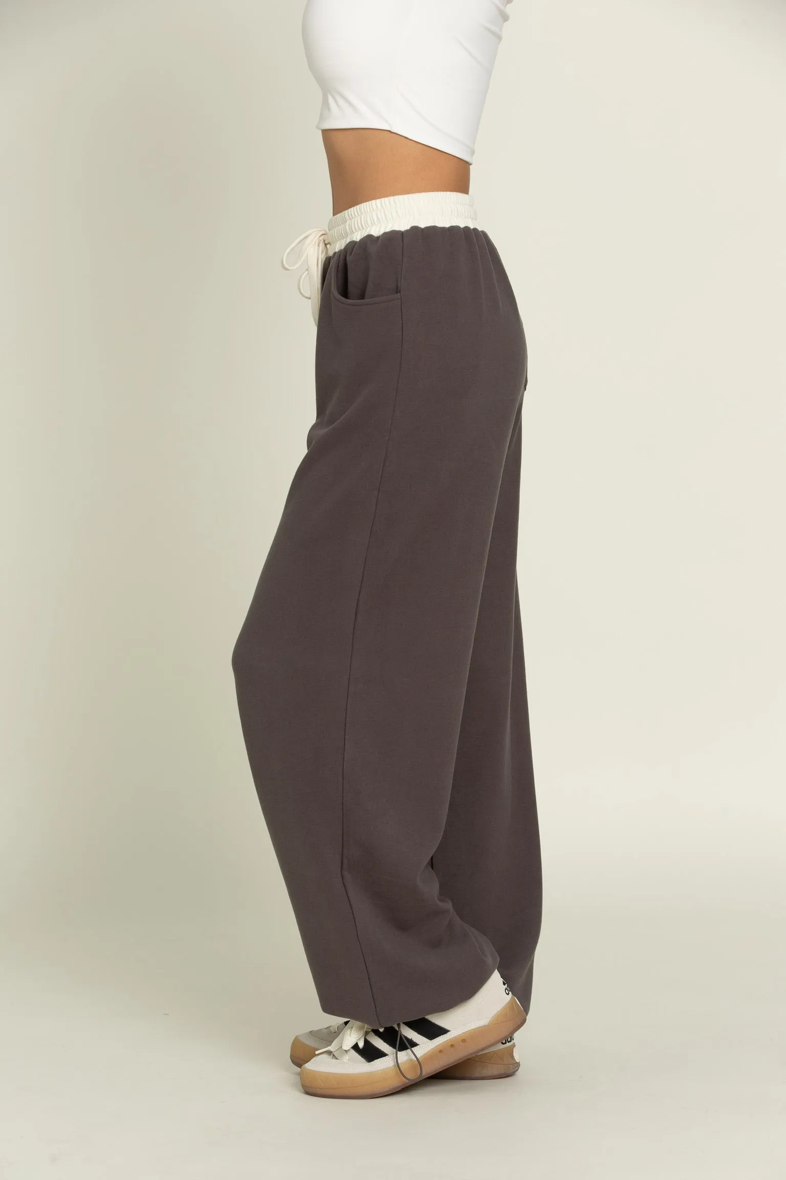 Charcoal Wide Leg Pants