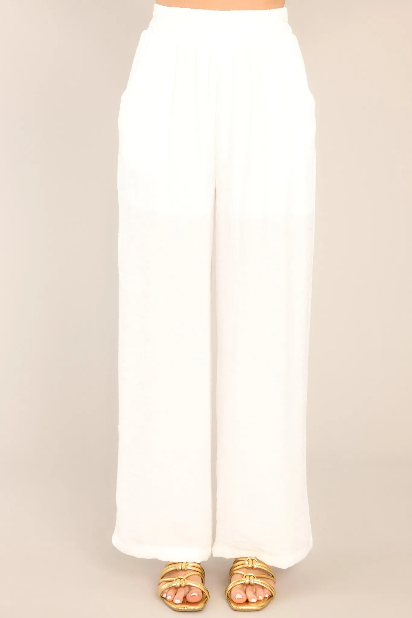 Cherish The Journey White Gauze Pants