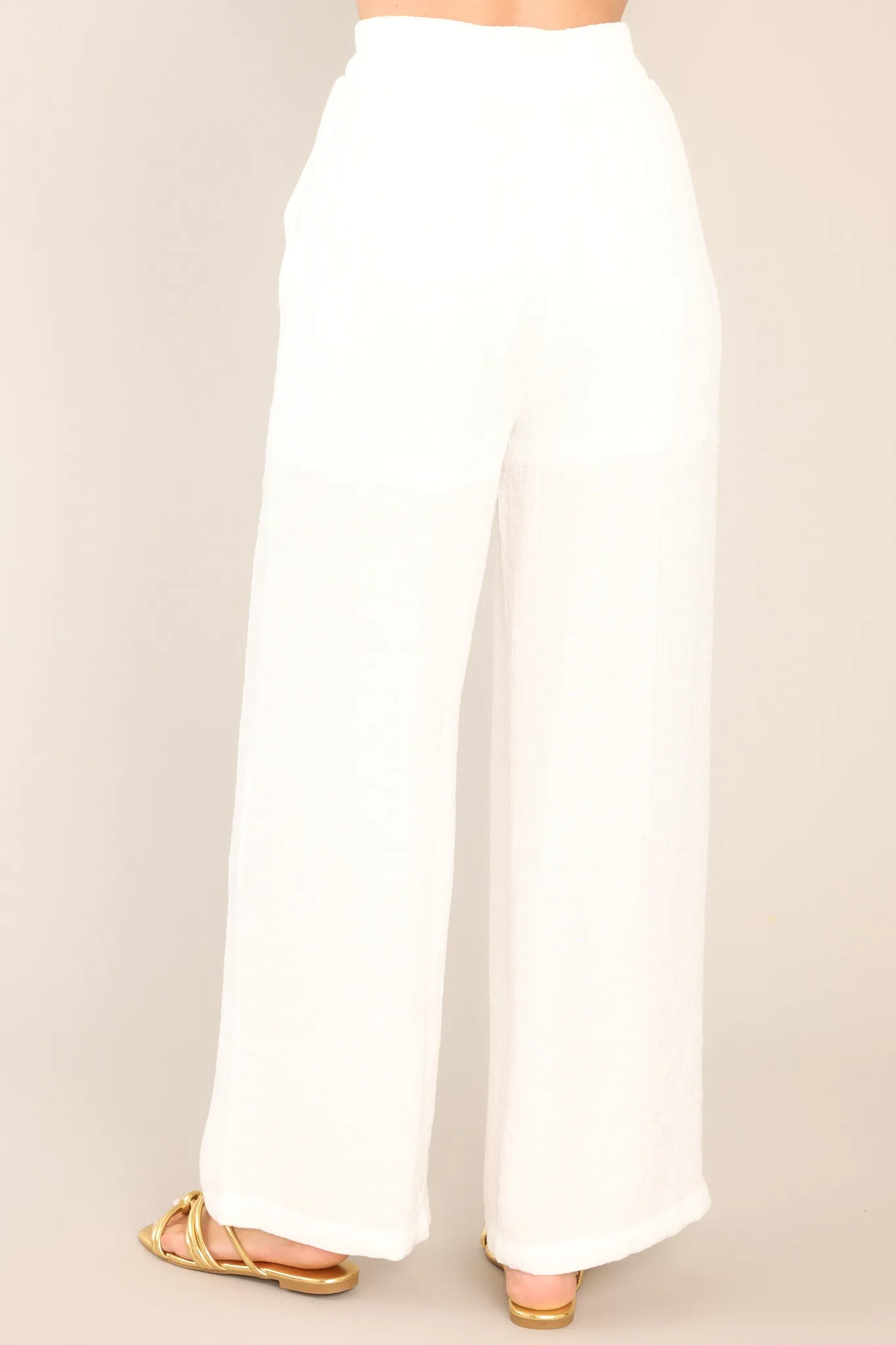 Cherish The Journey White Gauze Pants