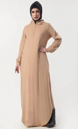 Comfortable Warm Hoodie Abaya With Pockets