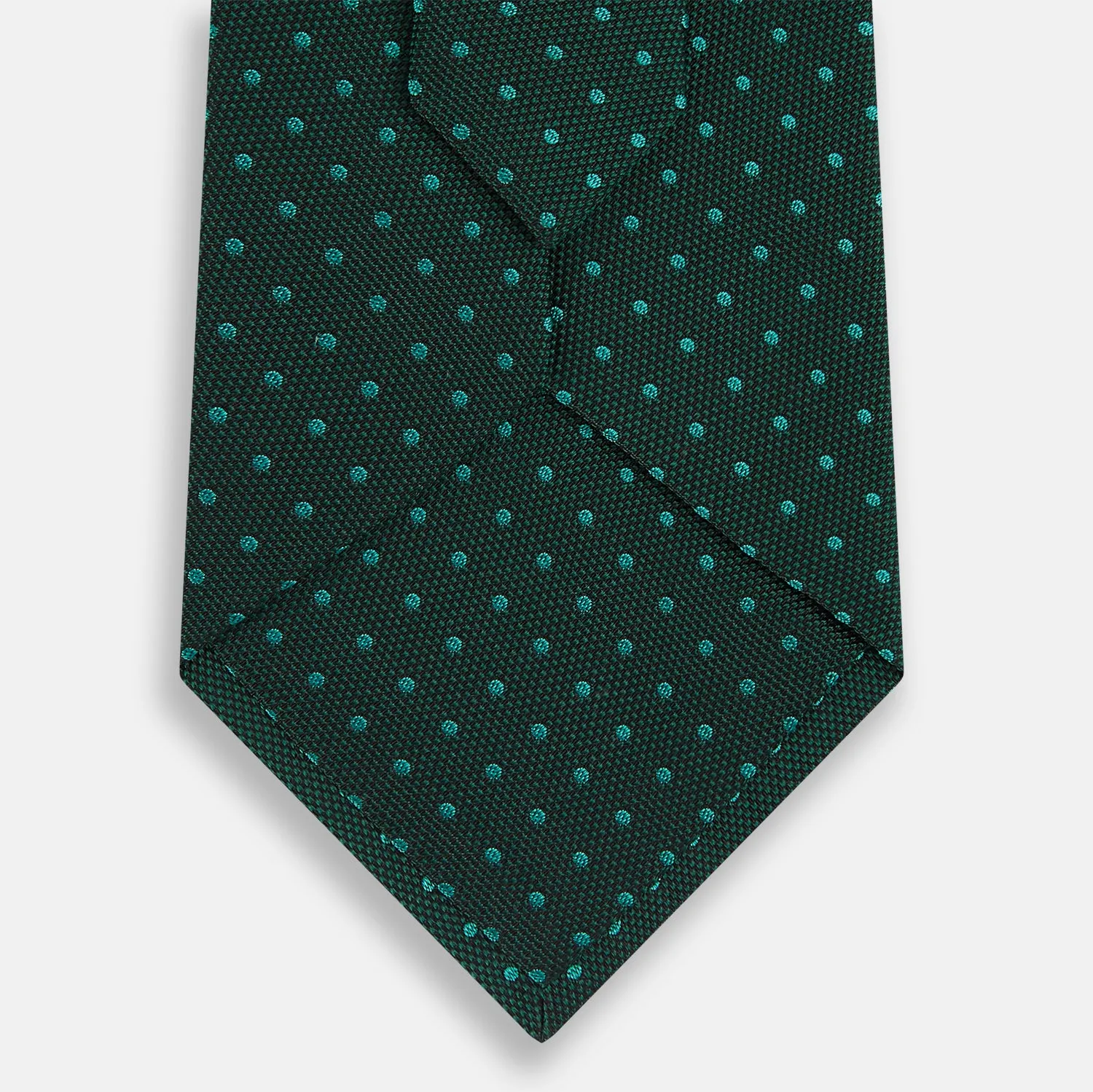 Dark Green Micro Dot Silk Tie